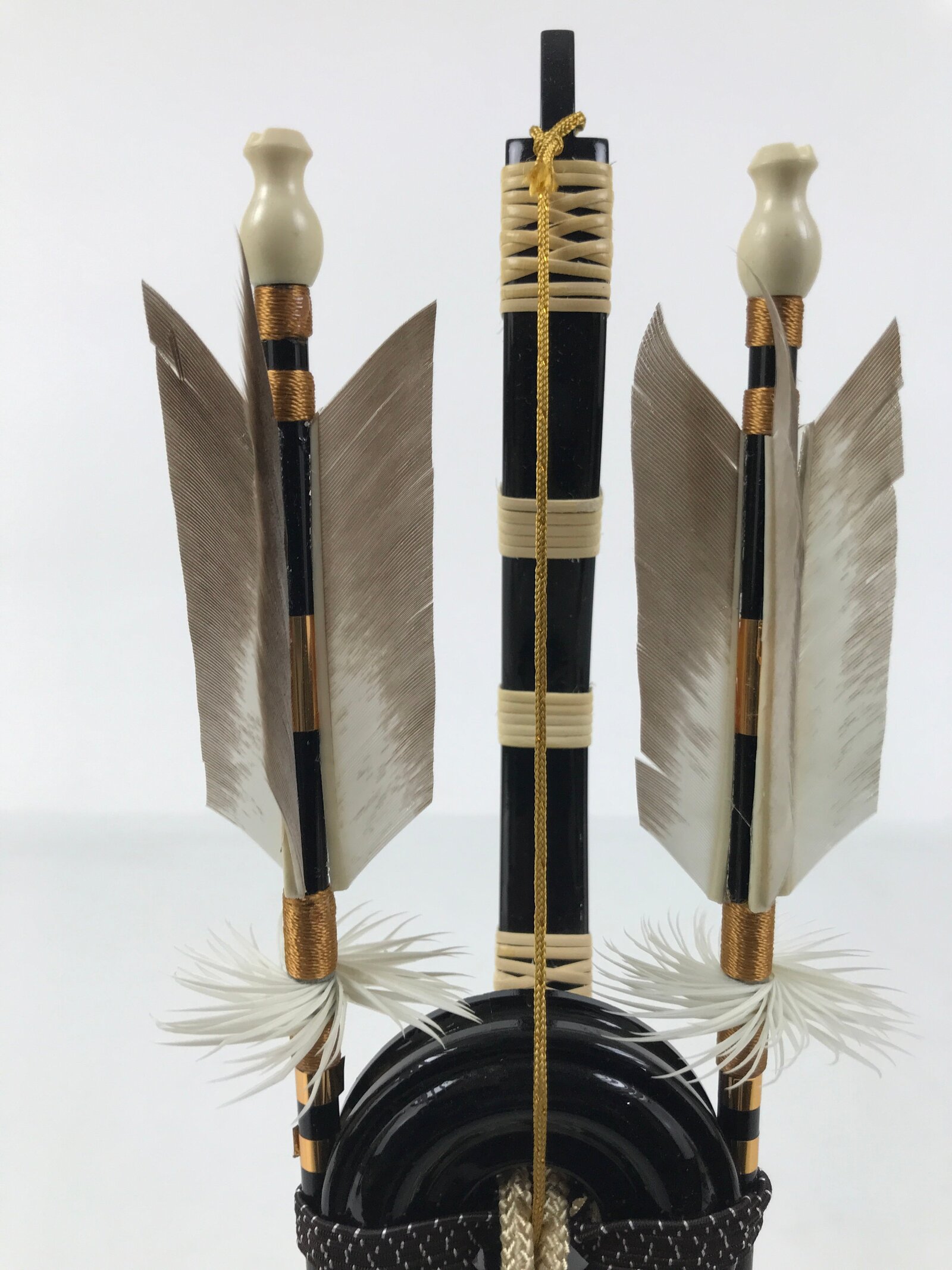 Japanese Sword Bow Arrow Hamayumi Display Stand Vtg Boys Day New Year ID650