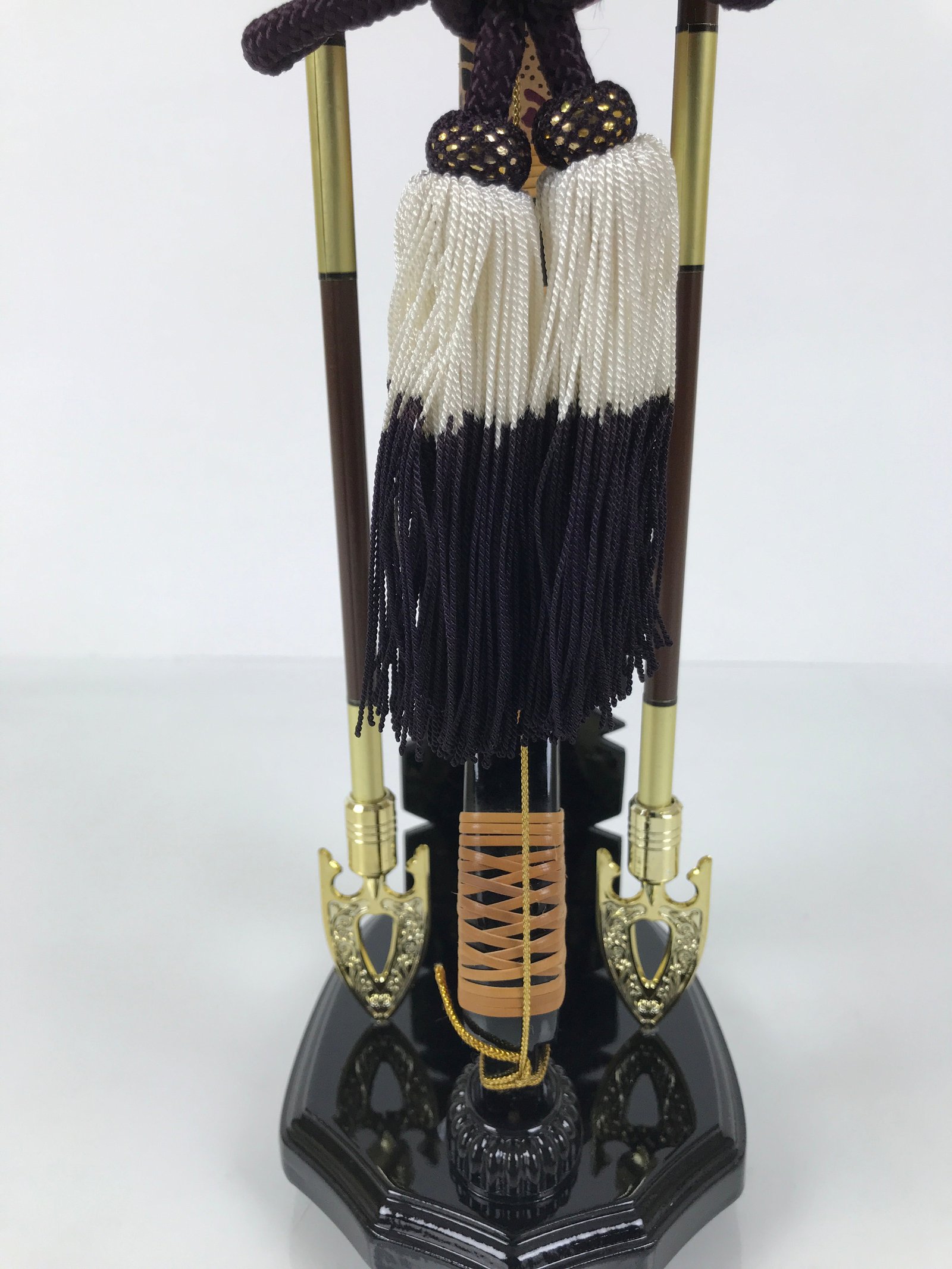 Japanese Sword Bow Arrow Hamayumi Display Stand Vtg Boys Day New Year ID655