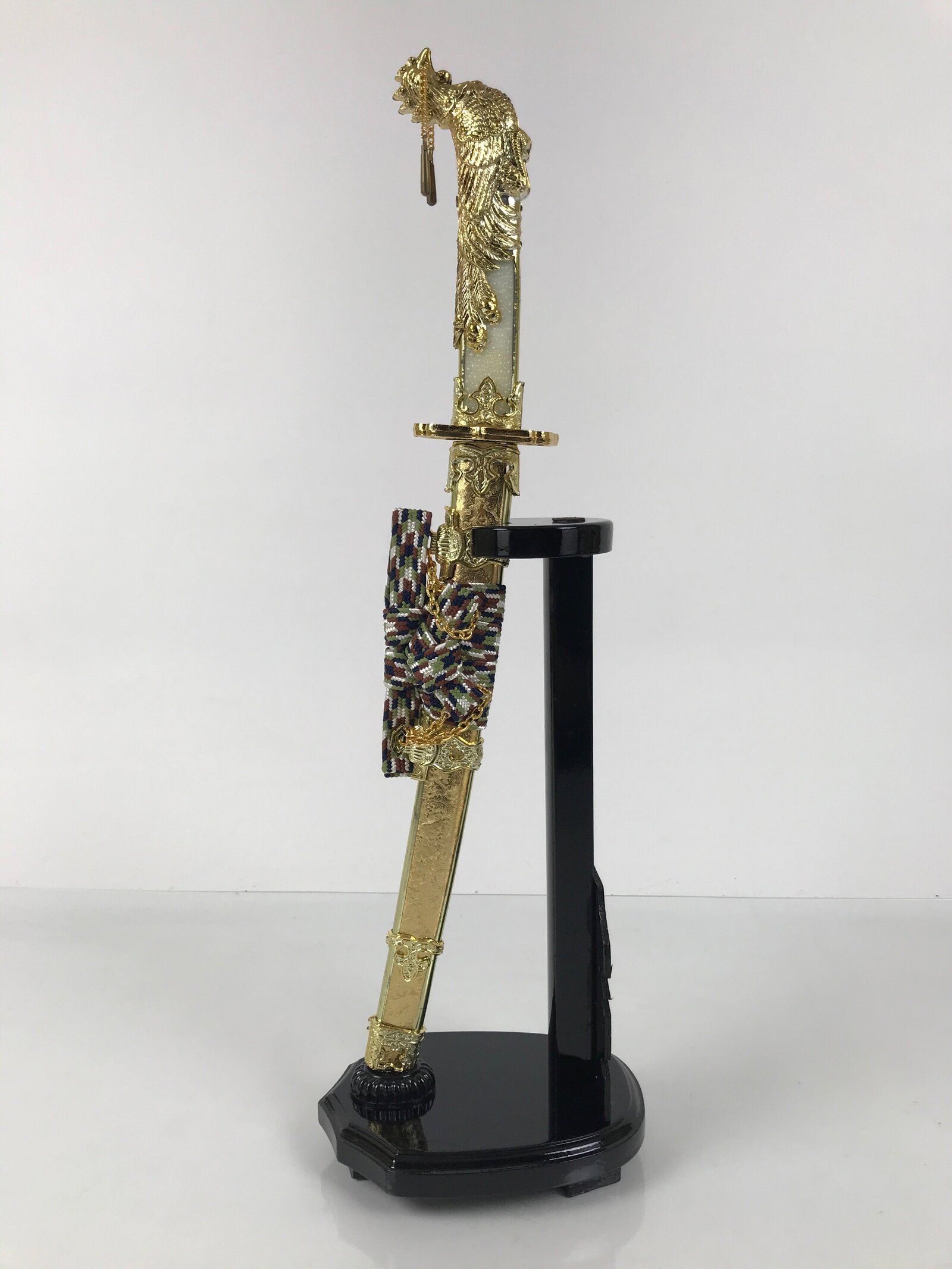 Japanese Sword Bow Arrow Hamayumi Display Stand Vtg Boys Day New Year ID655