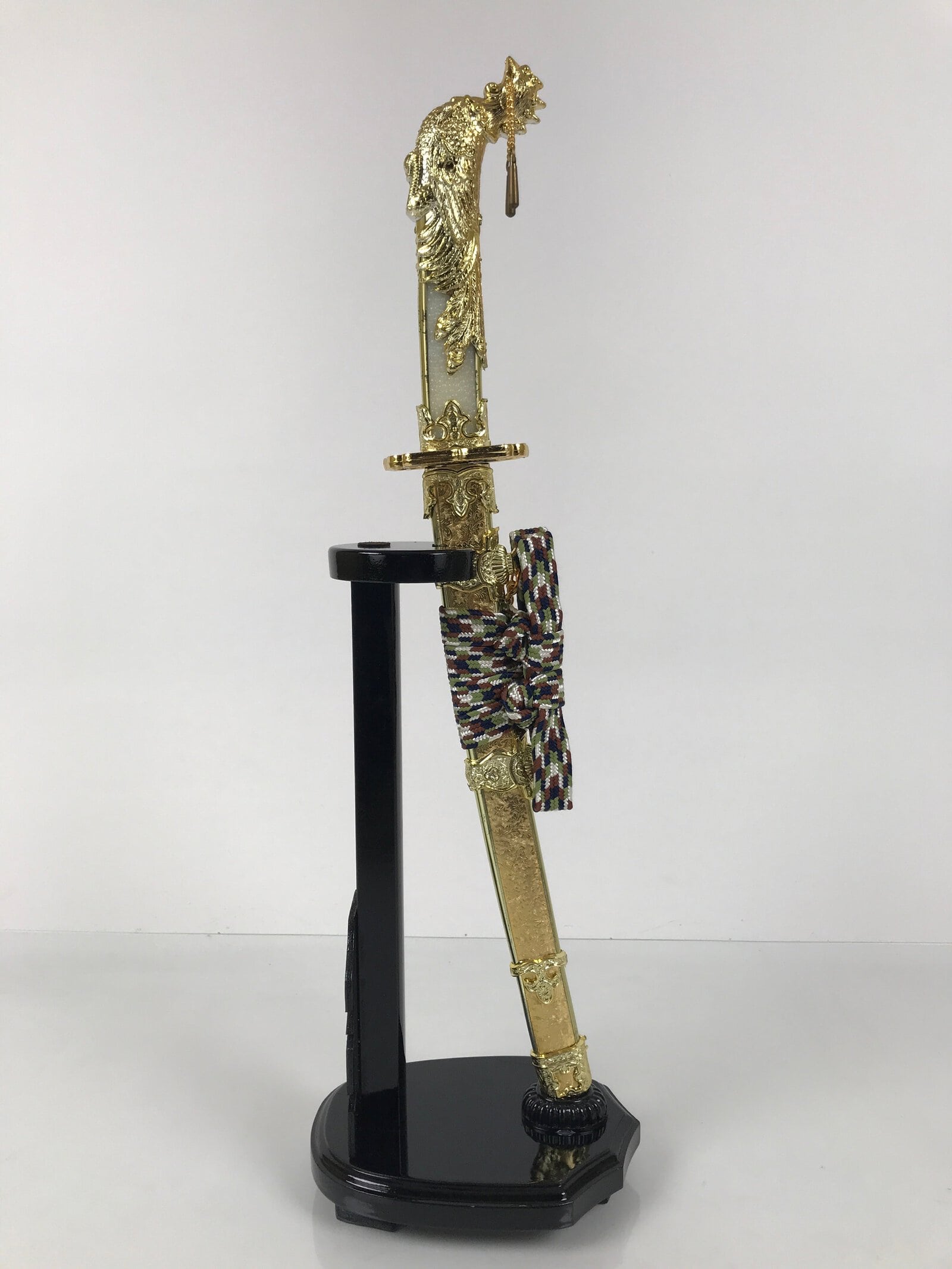 Japanese Sword Bow Arrow Hamayumi Display Stand Vtg Boys Day New Year ID655