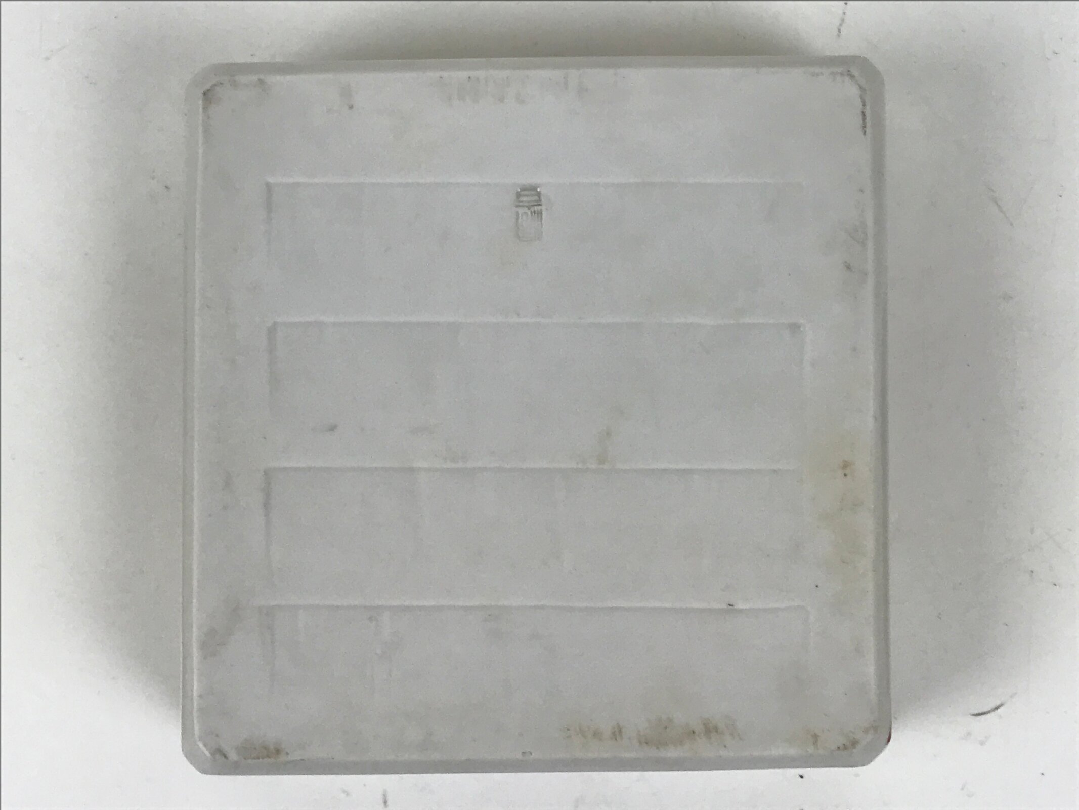 Japanese Tachikichi Porcelain Square Ashtray Vtg Haizara White Red Green Y425