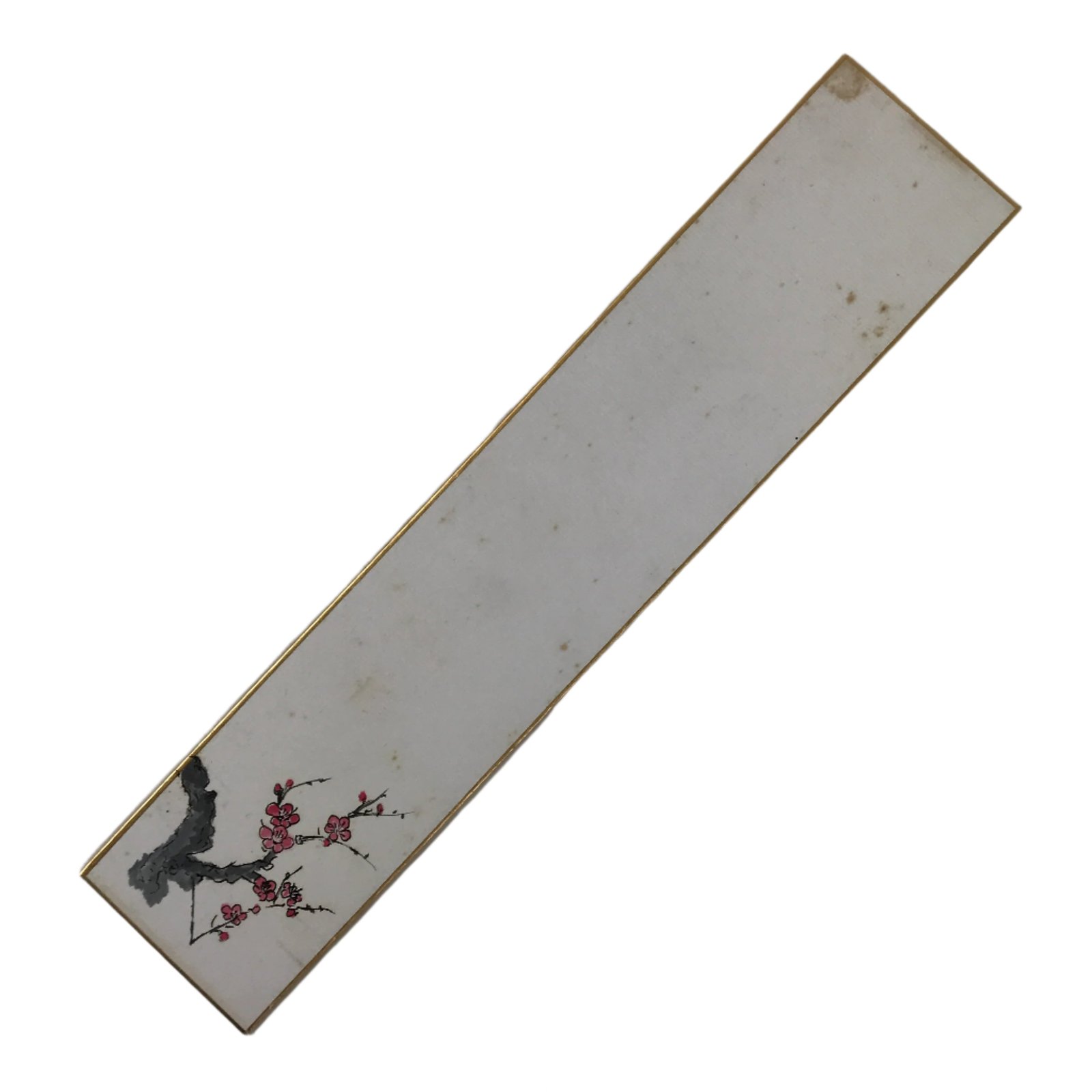Japanese Tanzaku Shikishi Art Board Blank Empty Plum Flower Ume Pink Black A753