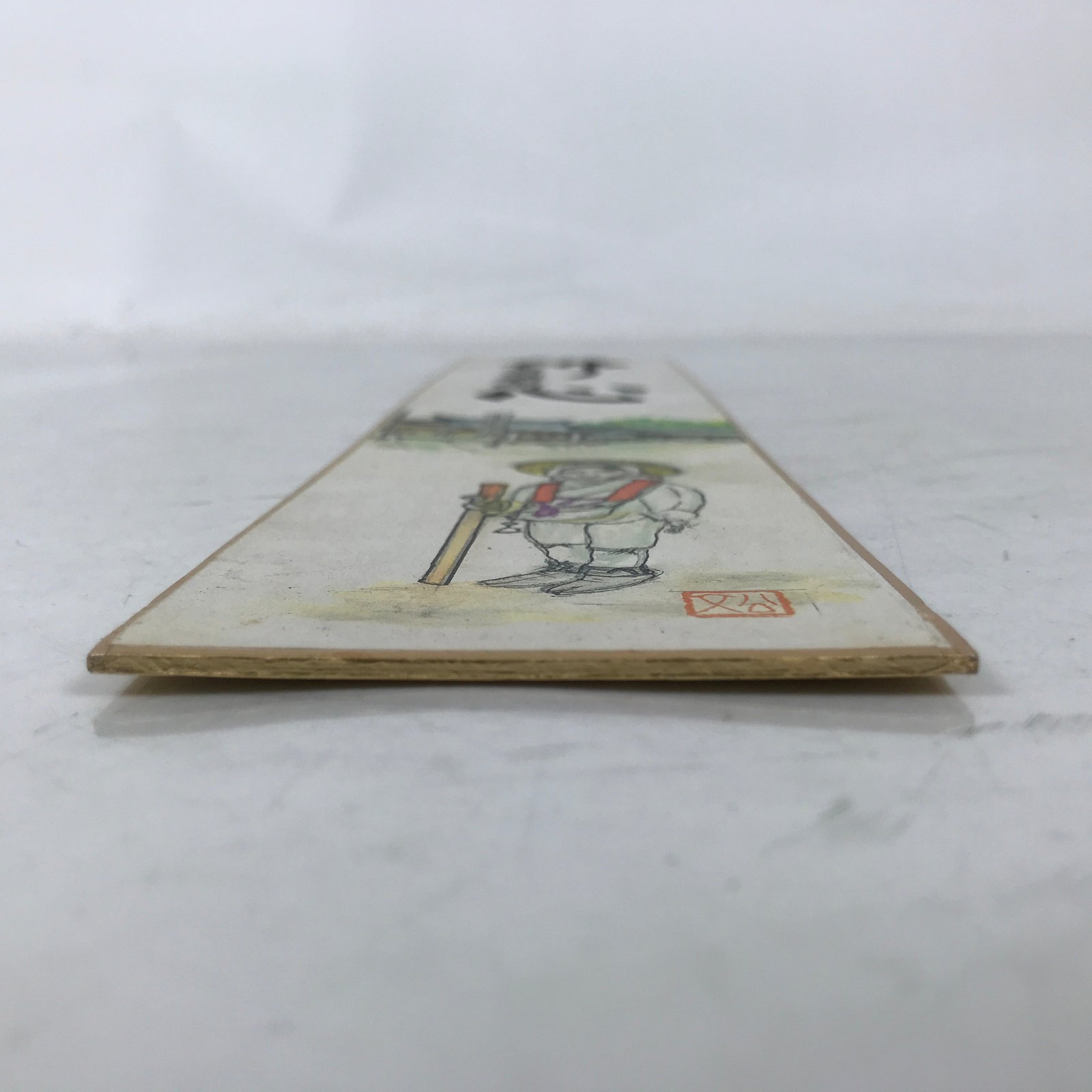 Japanese Tanzaku Shikishi Art Board Buddhist Shikoku Pilgrim Temple Sutra A751