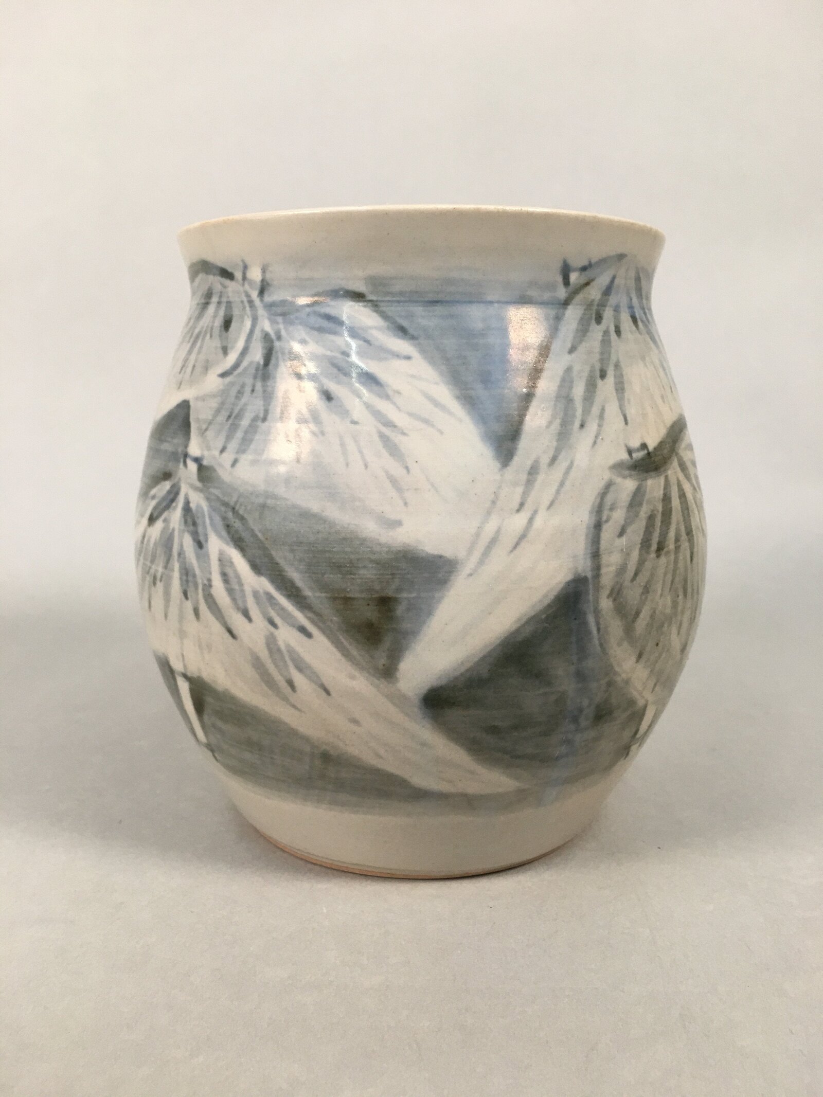 Japanese Tea Ceremony Ceramic Lidded Water Pot Mizusashi Vtg Pottery MS44