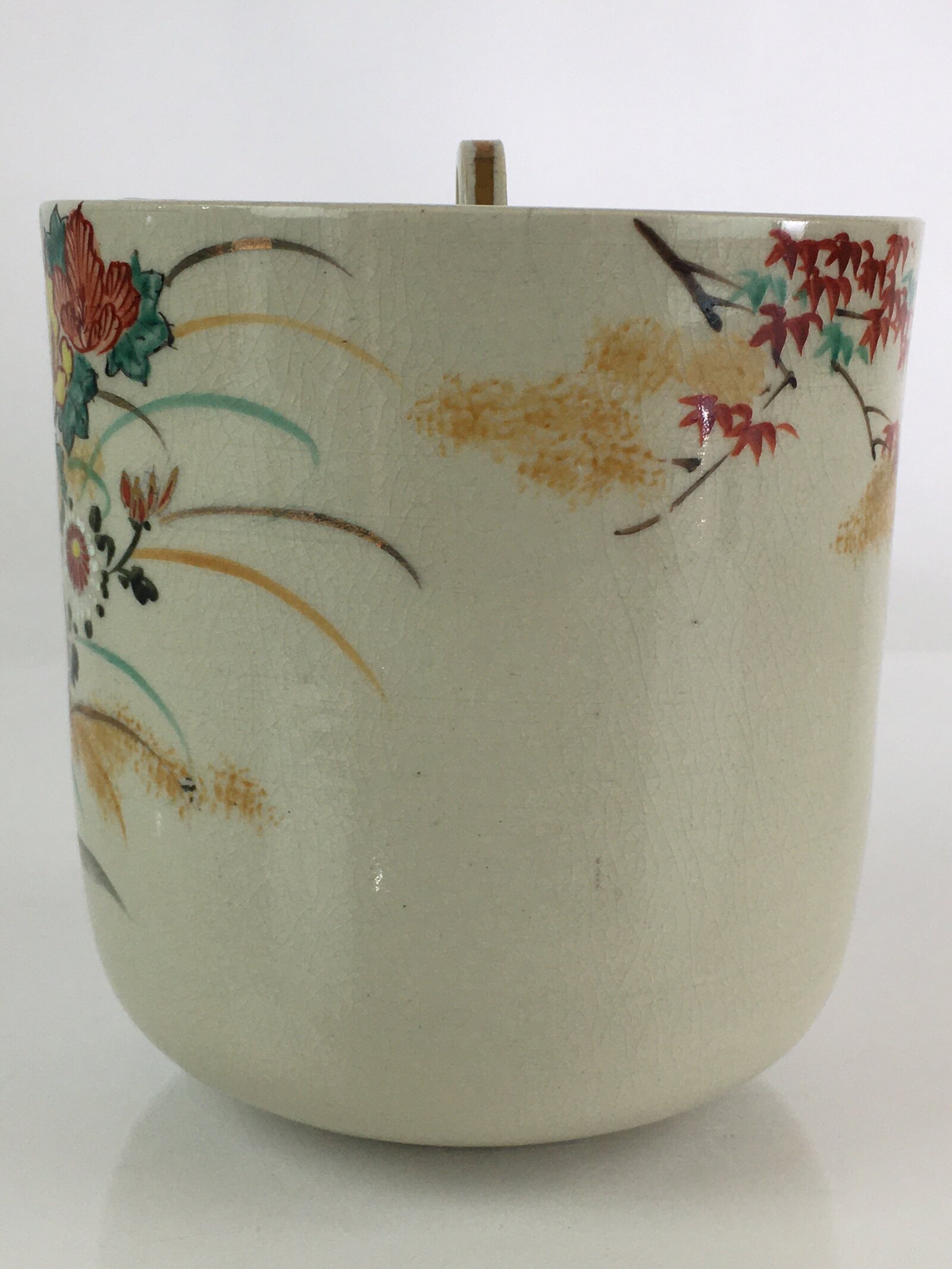 Japanese Tea Ceremony Ceramic Lidded Water Pot Mizusashi Vtg Pottery MS51