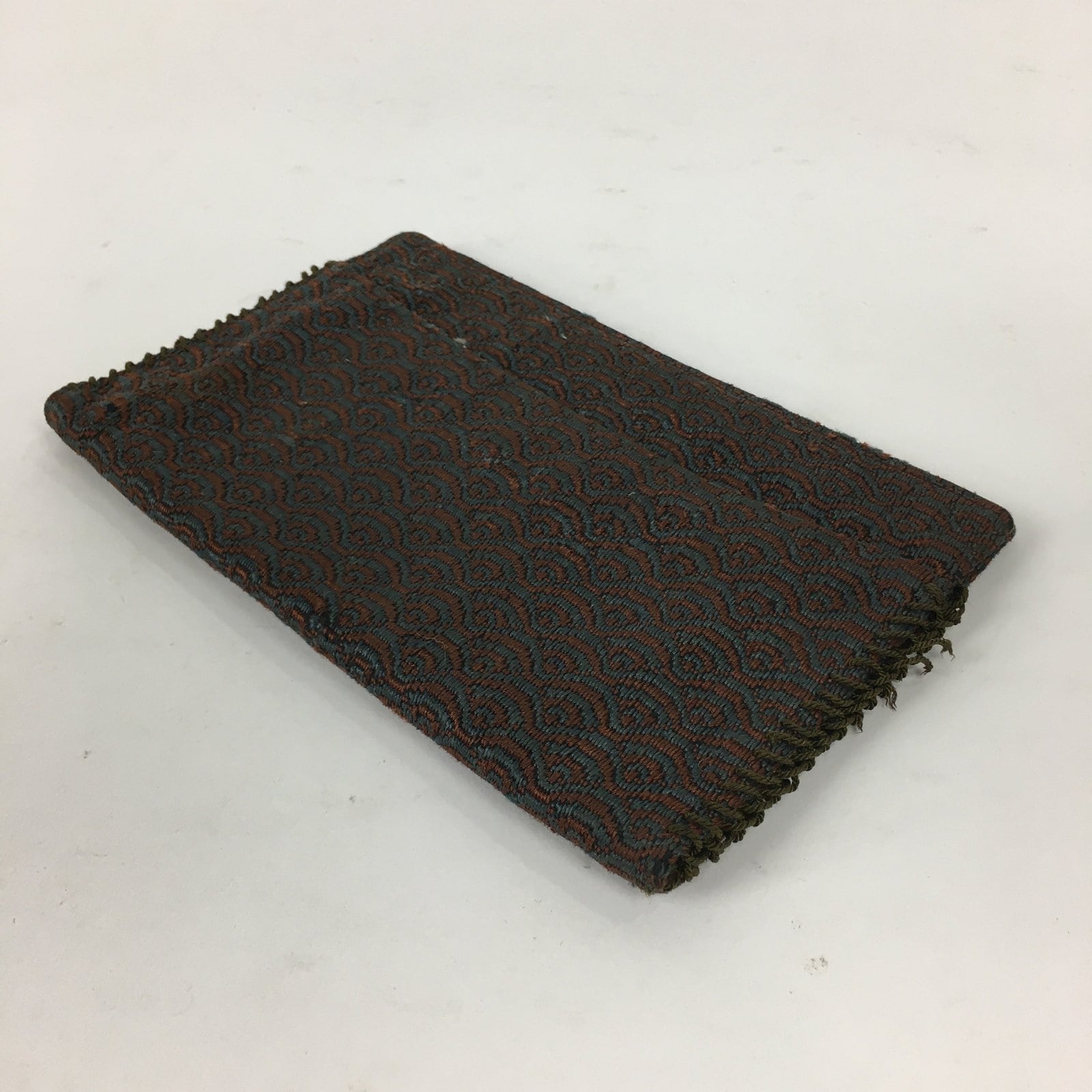 Japanese Tea Ceremony Utensil Fabric Bag Vtg Kaishi Paper Bag Gray Brown KB32