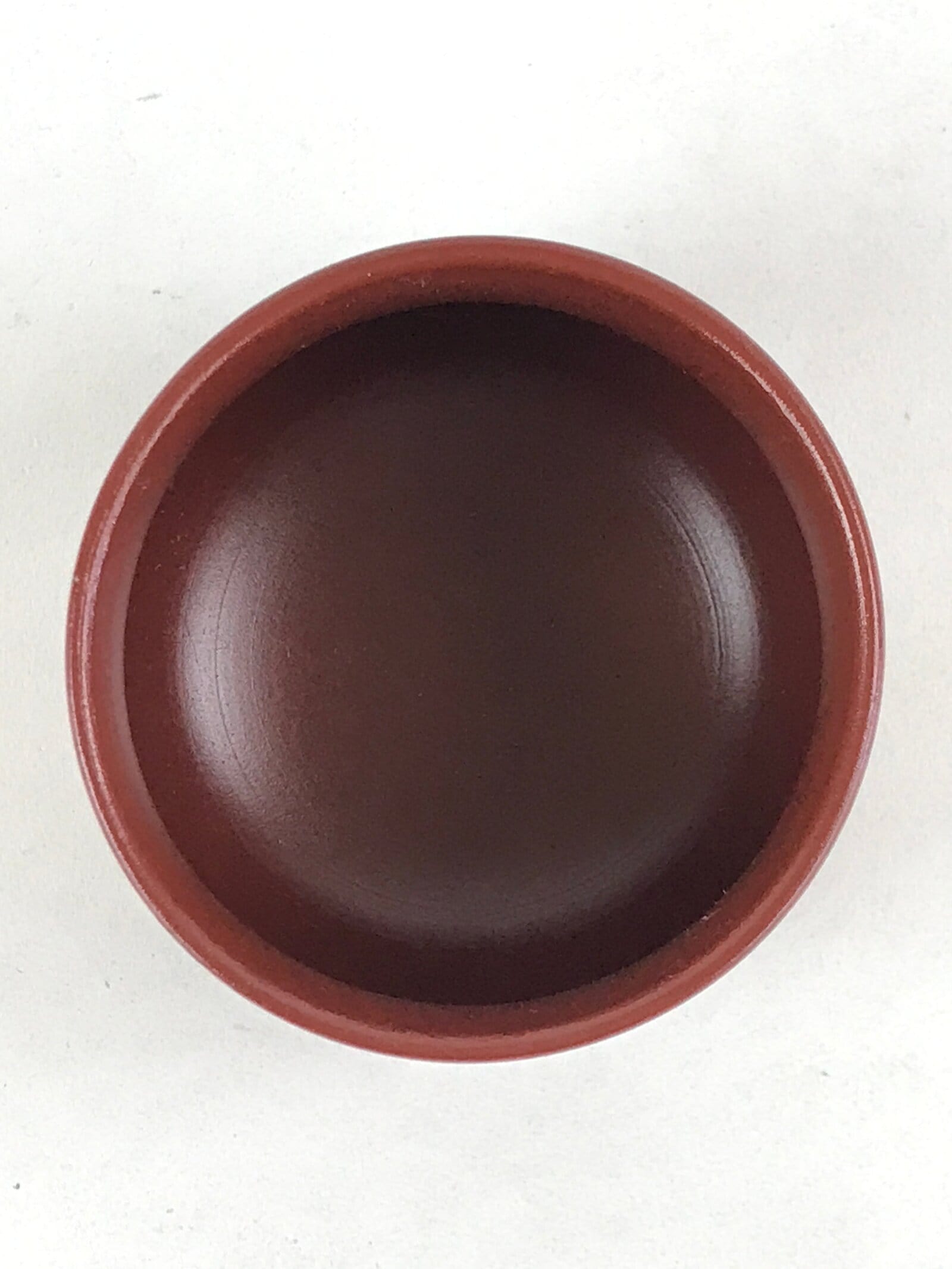 Japanese Tokoname Ware Ceramic Teacup Vtg Pottery Yunomi Brown Lines TC380