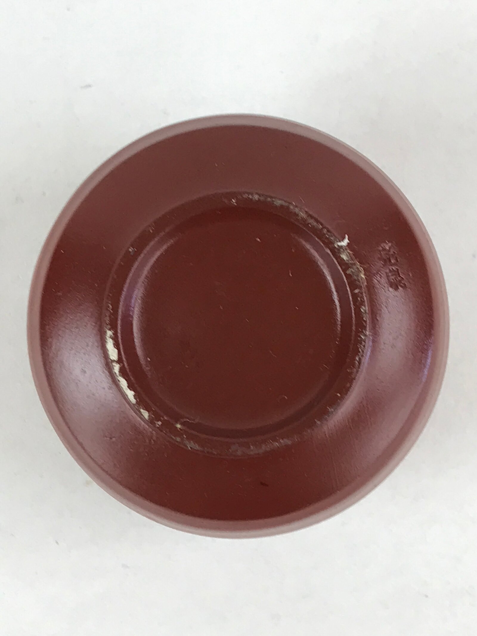 Japanese Tokoname Ware Ceramic Teacup Vtg Pottery Yunomi Brown Lines TC380