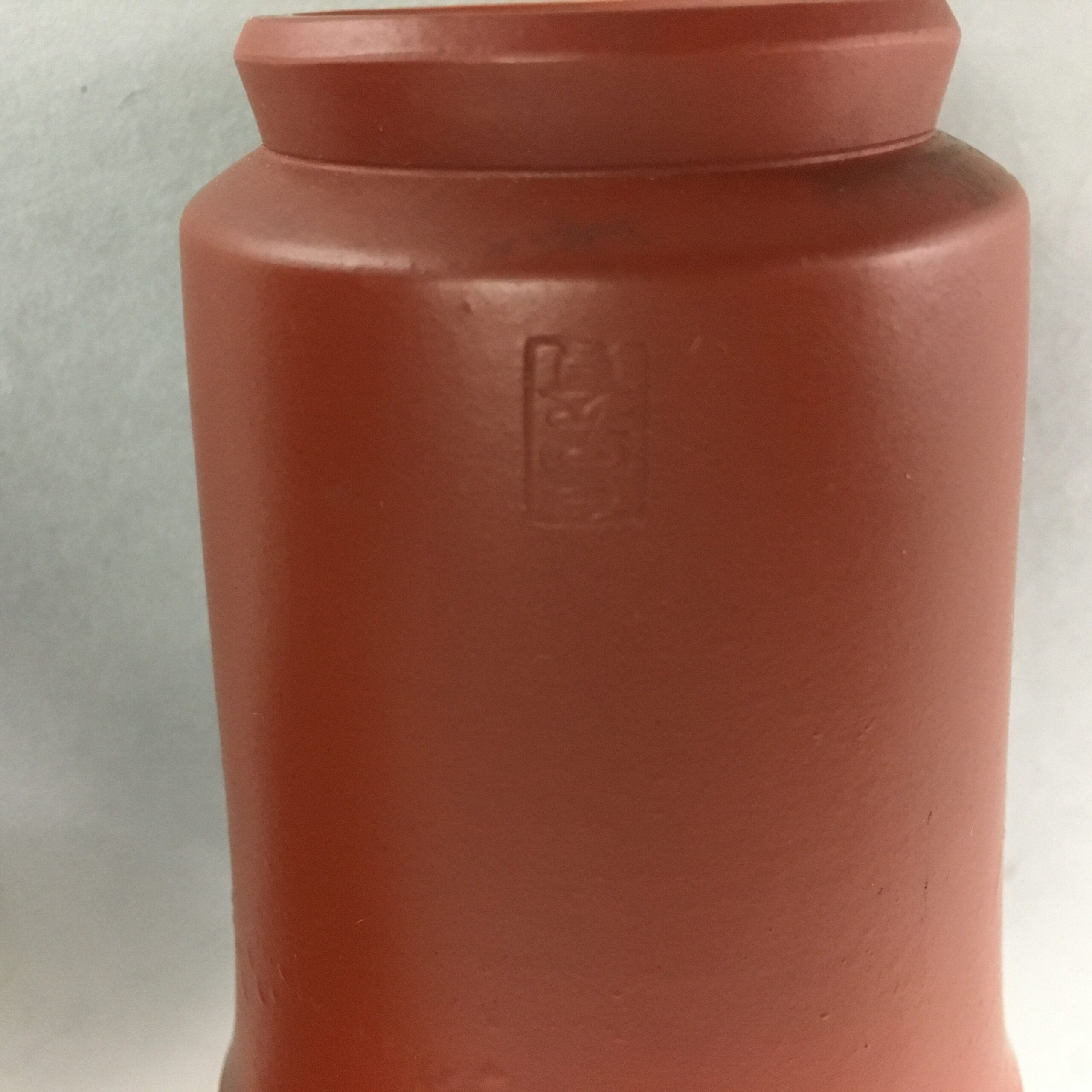 Japanese Tokoname ware Ceramic Teacup Vtg Red Clay Pottery Yunomi Sencha TC56