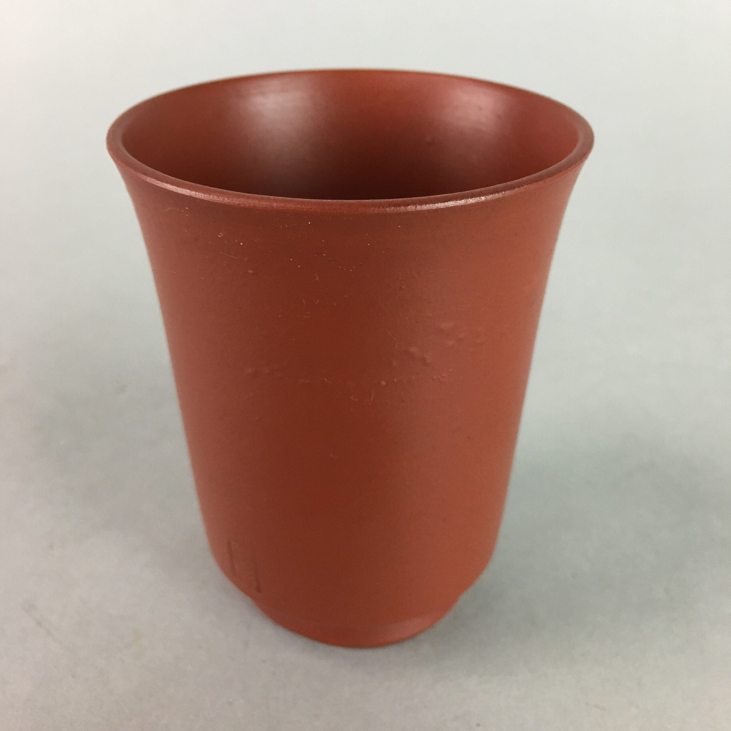 Japanese Tokoname ware Ceramic Teacup Vtg Red Clay Pottery Yunomi Sencha TC56