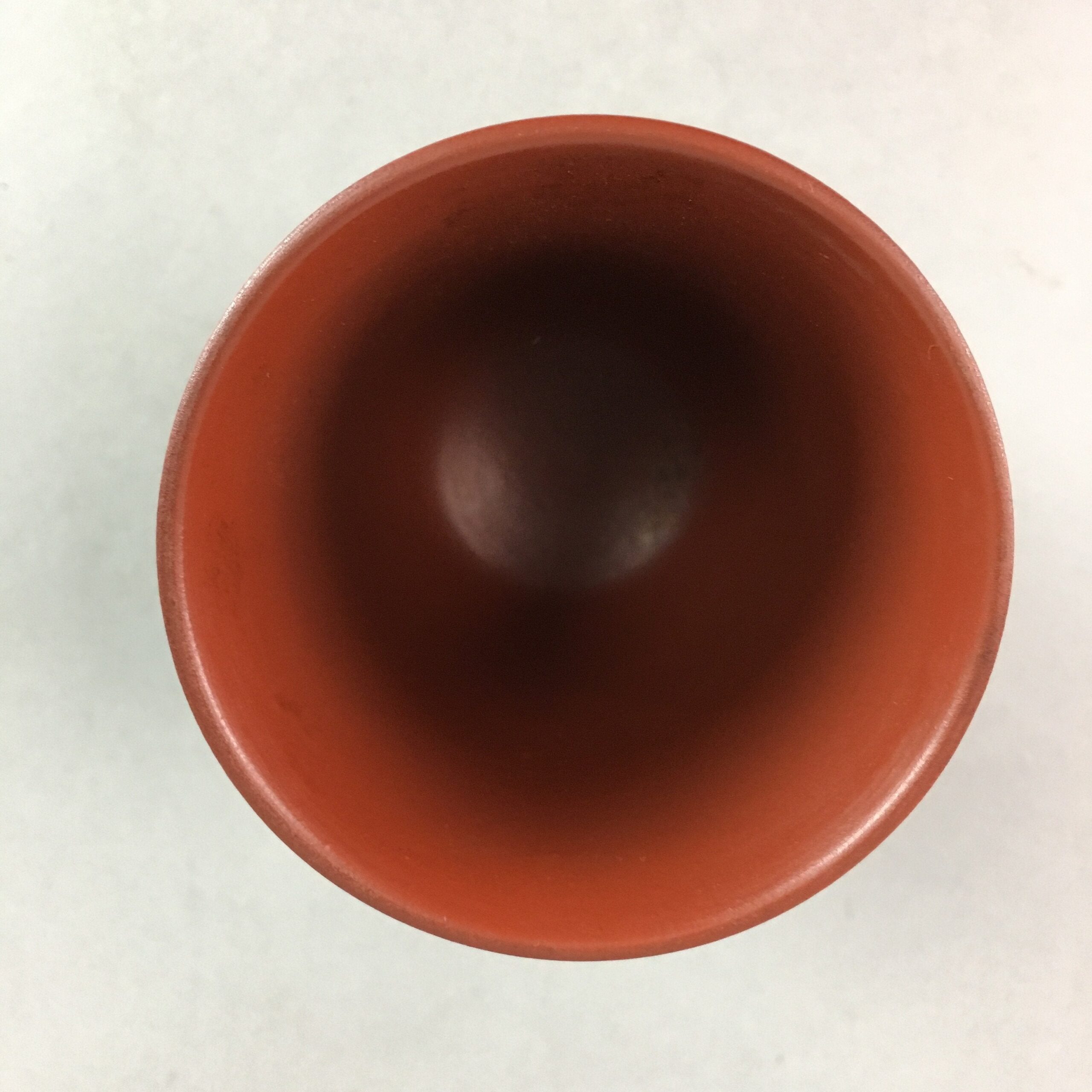 Japanese Tokoname ware Ceramic Teacup Vtg Red Clay Pottery Yunomi Sencha TC56