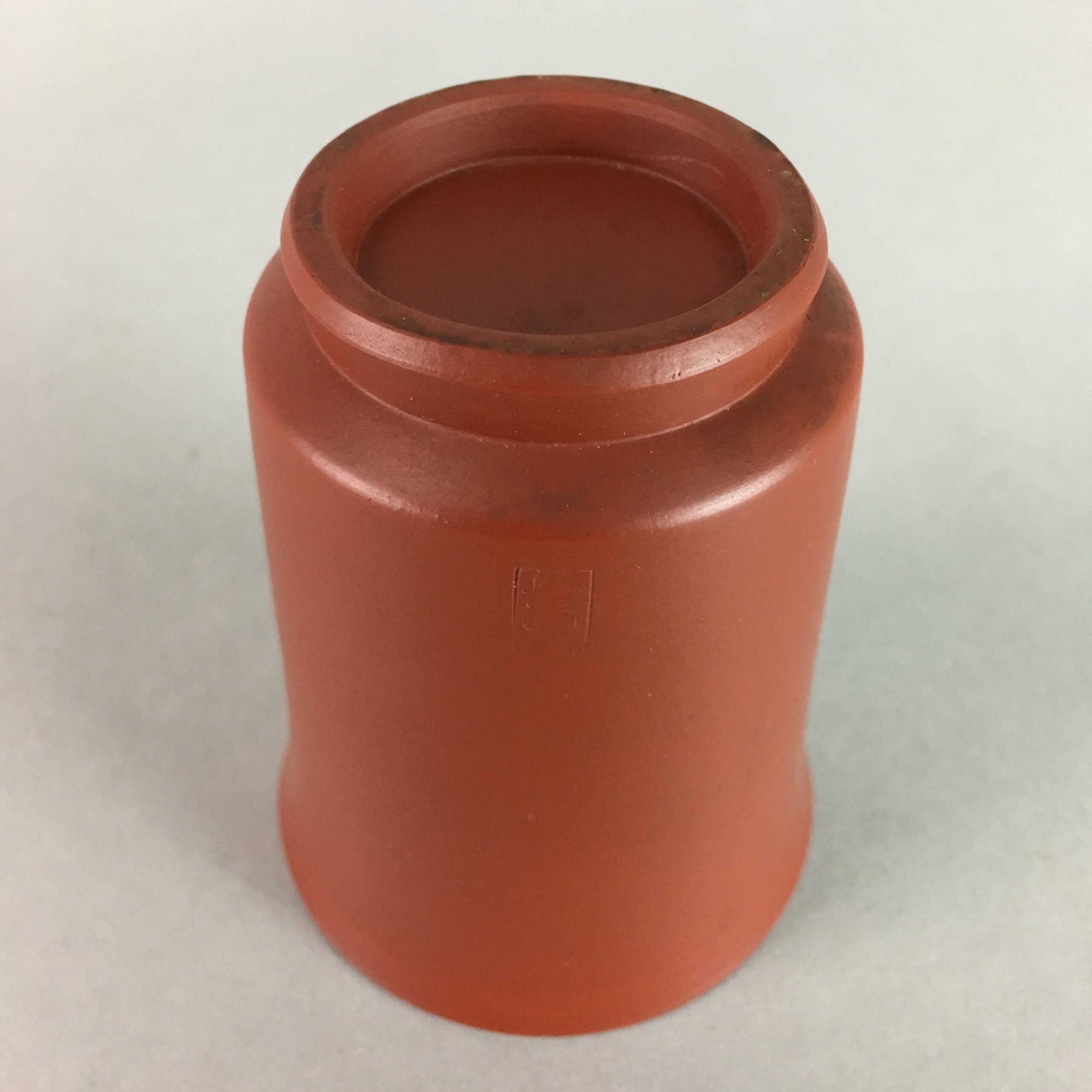 Japanese Tokoname ware Ceramic Teacup Vtg Red Clay Pottery Yunomi Sencha TC56