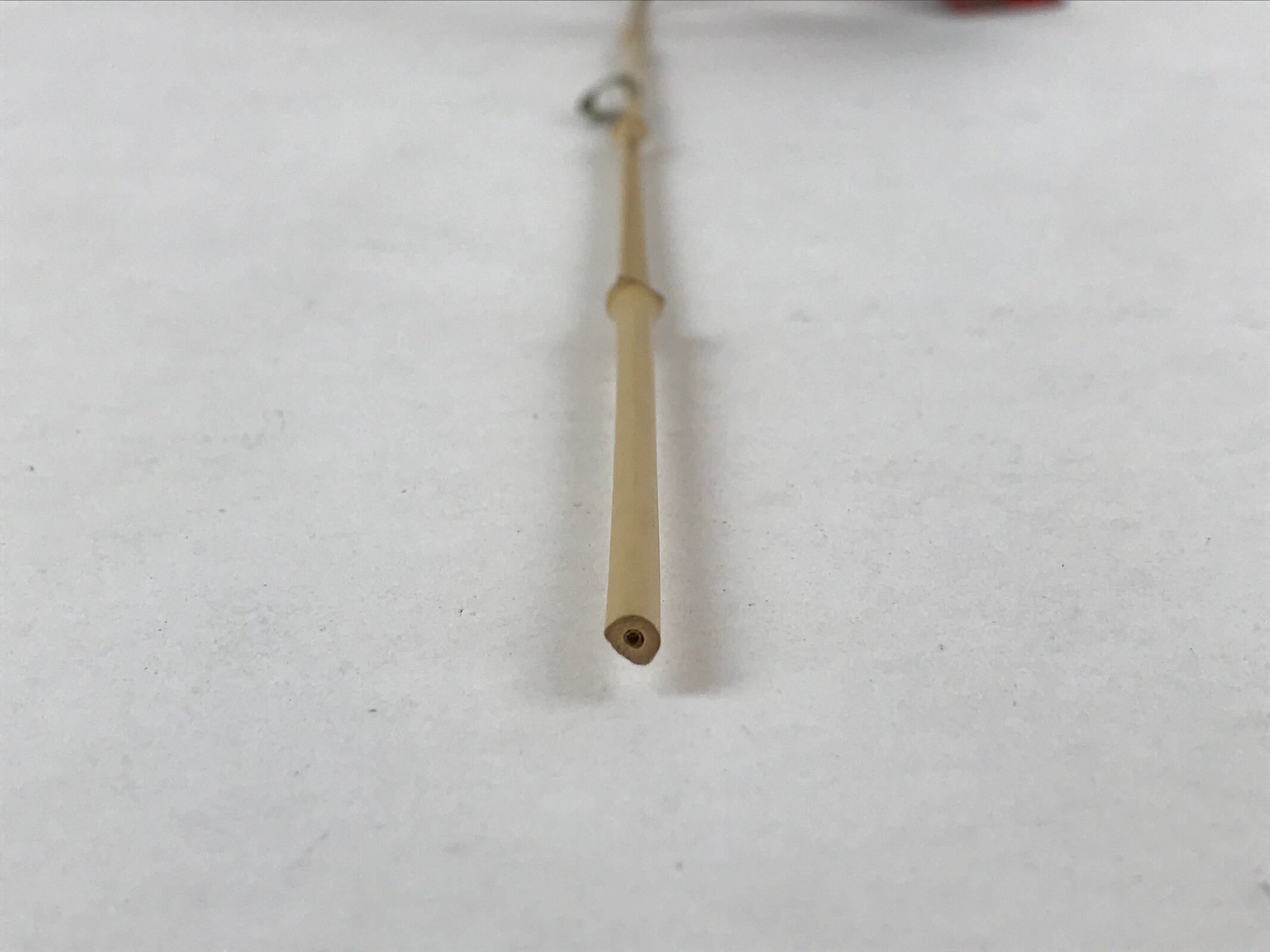 Japanese Traditional Bamboo Pinwheel Kazaguruma Vtg Paper Red Blue Leaf JK587