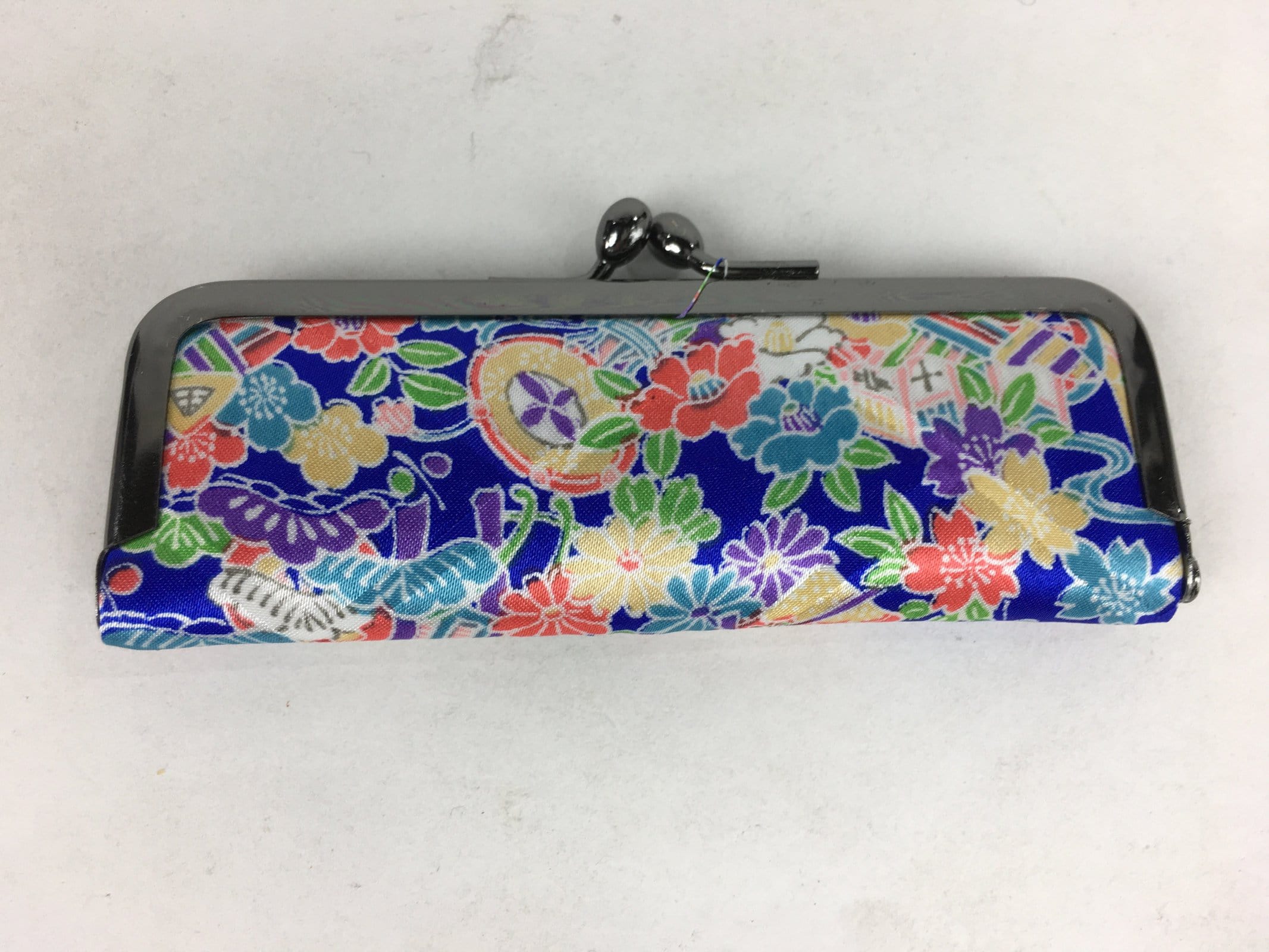 Japanese Traditional Craft Signature Stamp Case Vtg With Clasp Blue KB53