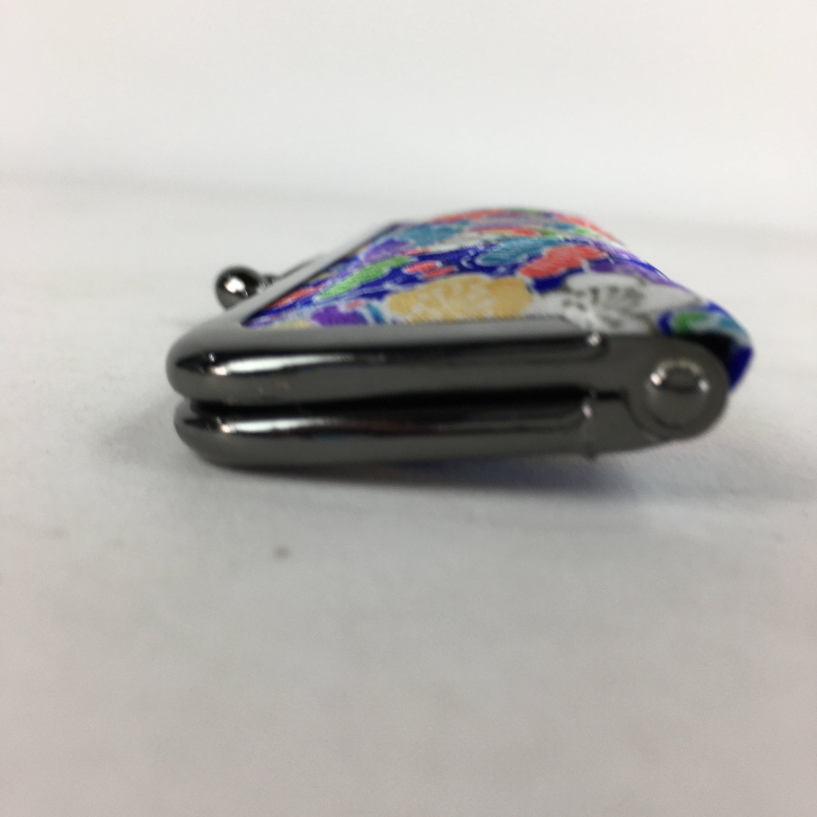 Japanese Traditional Craft Signature Stamp Case Vtg With Clasp Blue KB53