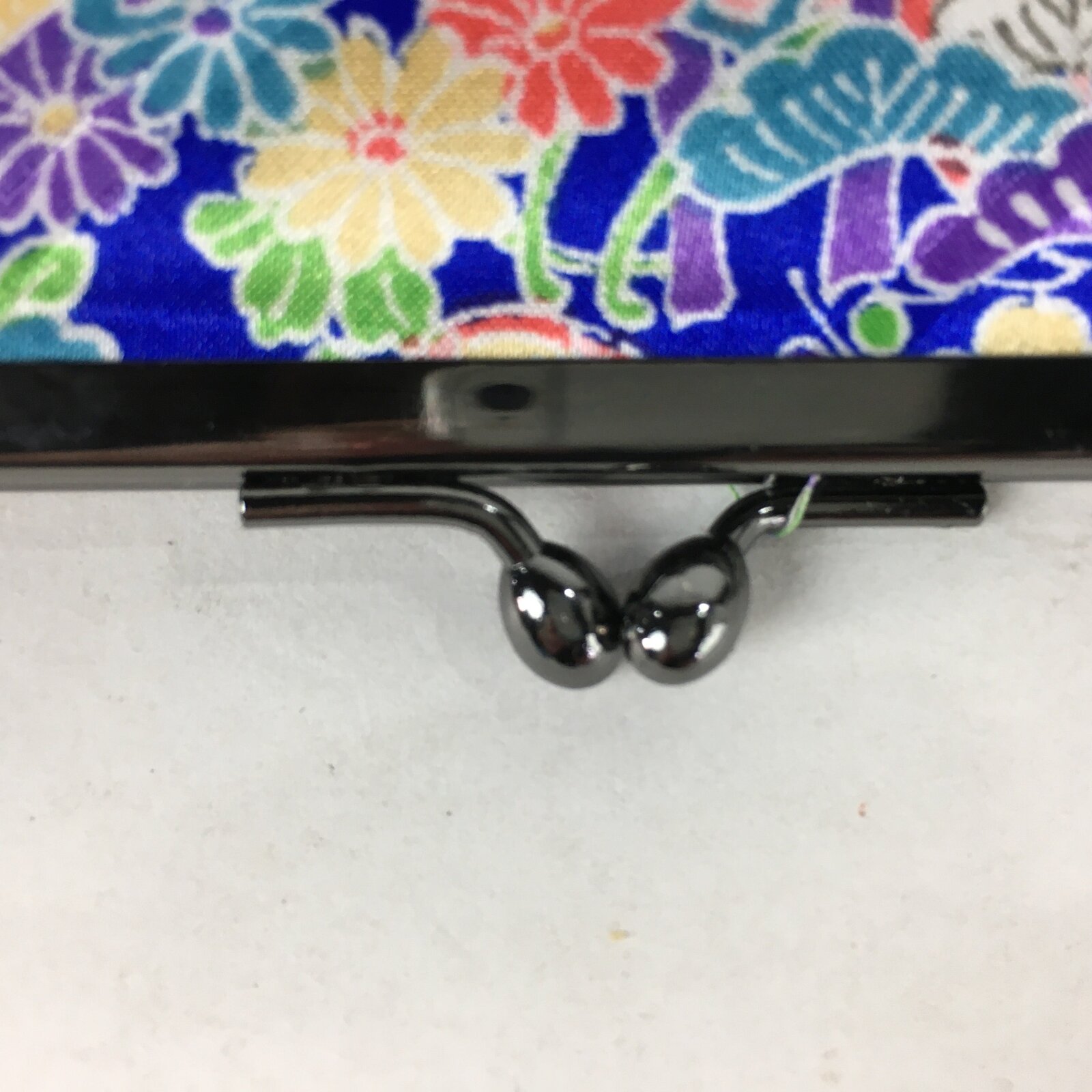 Japanese Traditional Craft Signature Stamp Case Vtg With Clasp Blue KB53