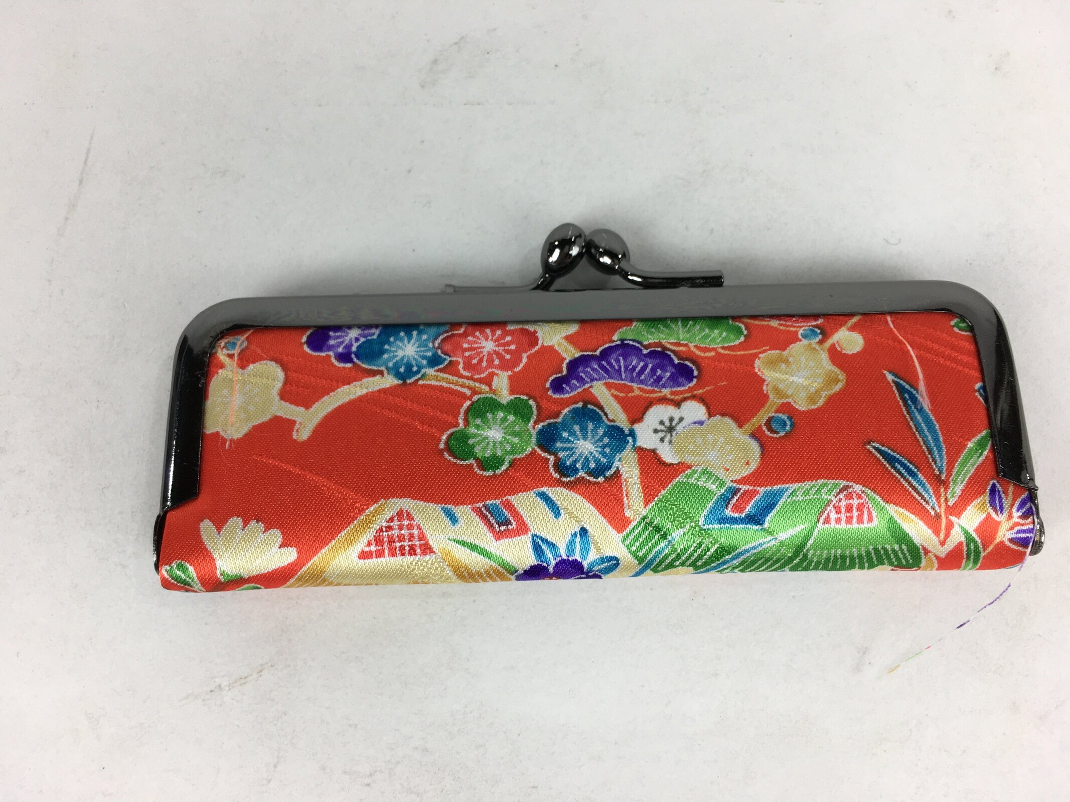 Japanese Traditional Craft Signature Stamp Case Vtg With Clasp Red KB51