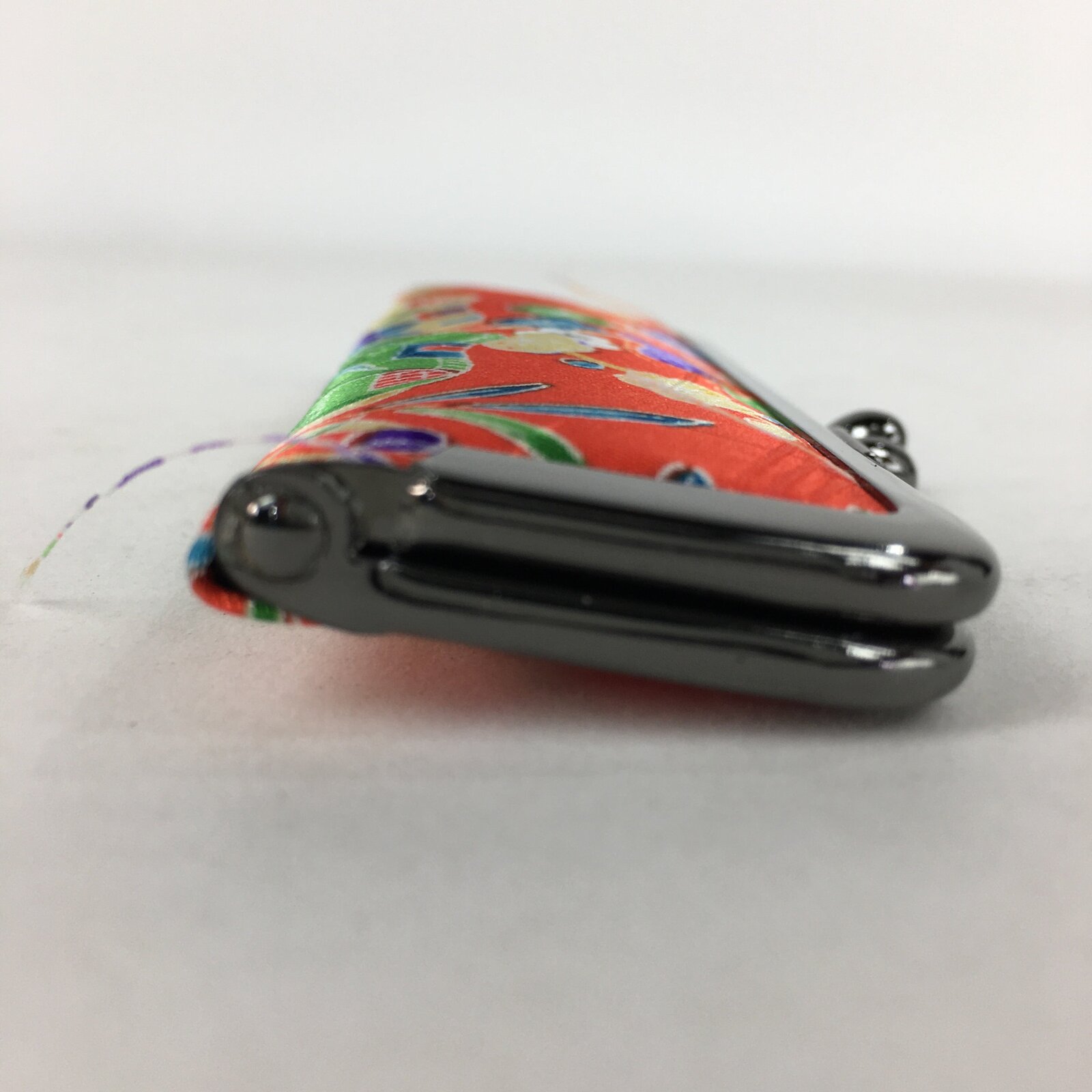 Japanese Traditional Craft Signature Stamp Case Vtg With Clasp Red KB51