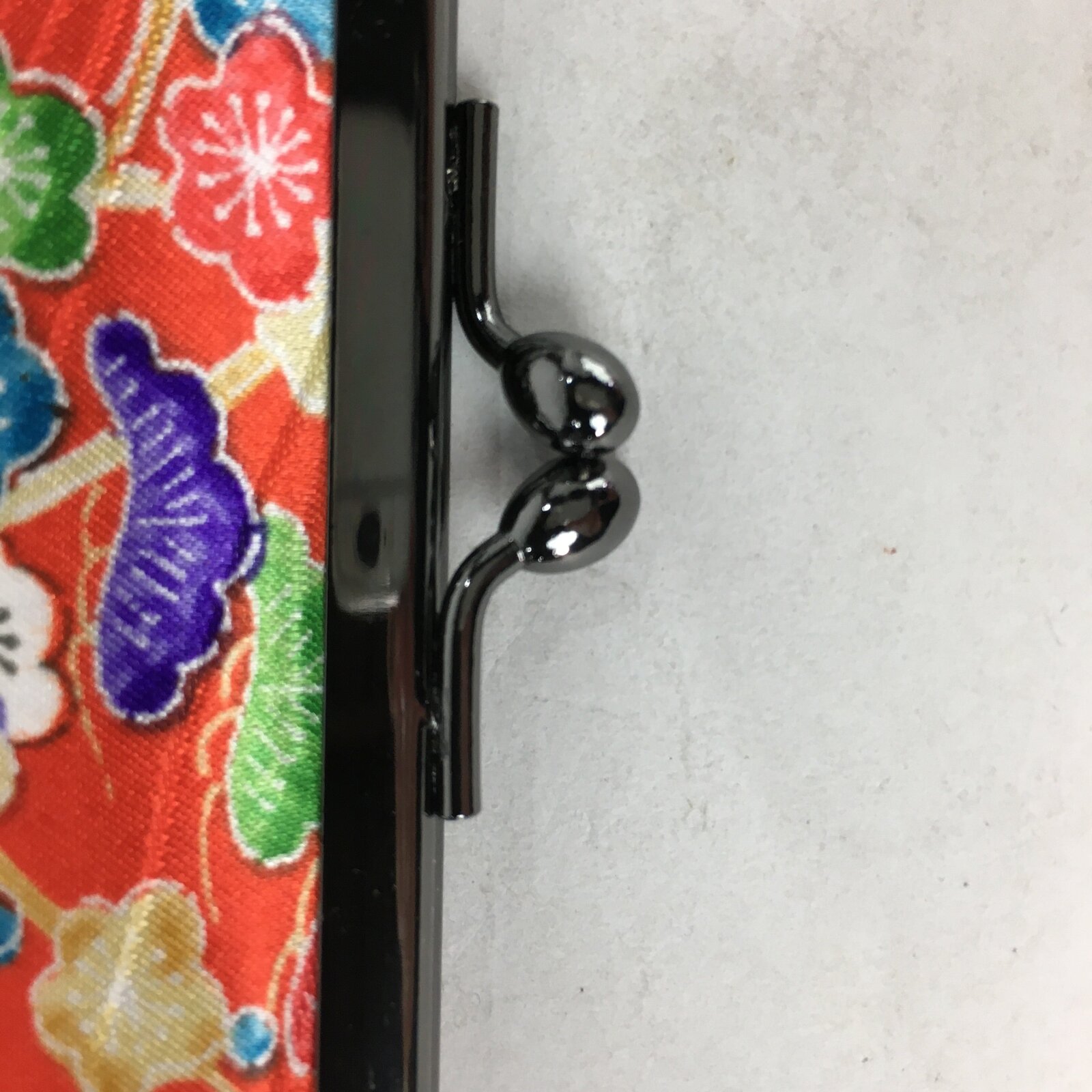 Japanese Traditional Craft Signature Stamp Case Vtg With Clasp Red KB51