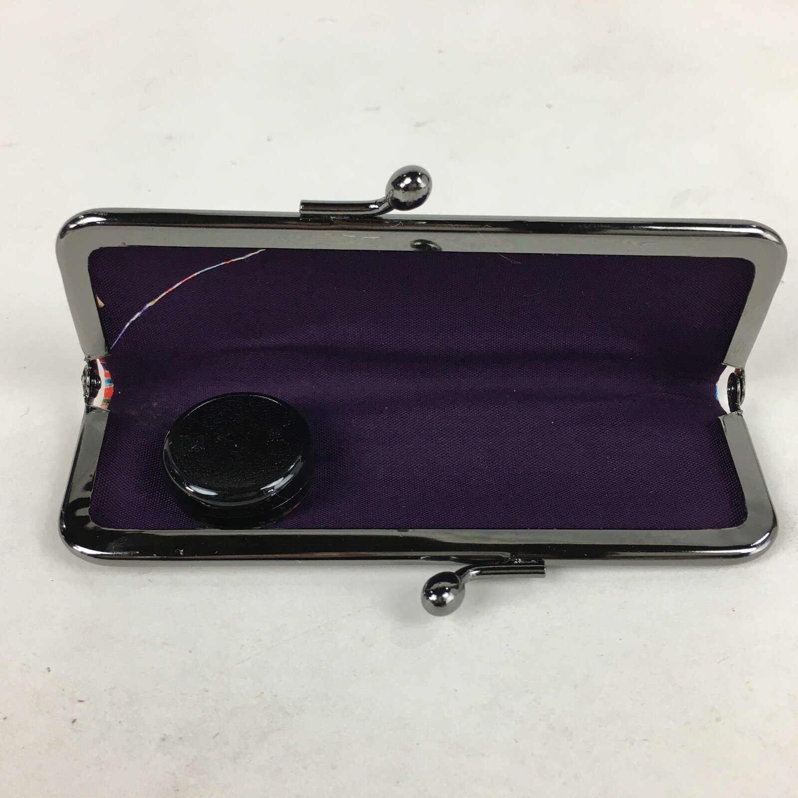 Japanese Traditional Craft Signature Stamp Case Vtg With Clasp Red KB51