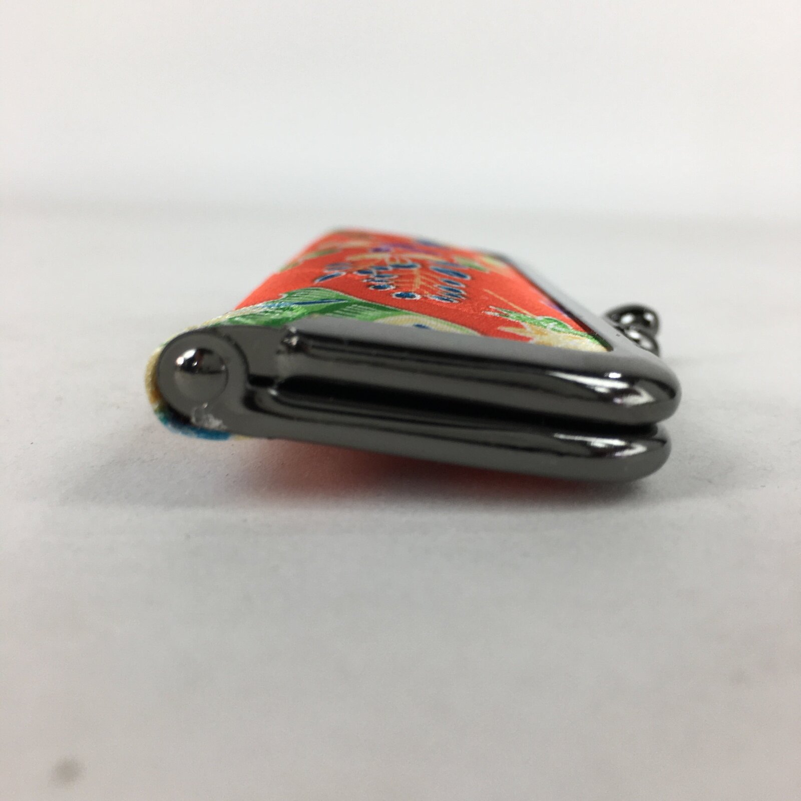 Japanese Traditional Craft Signature Stamp Case Vtg With Clasp Red KB52