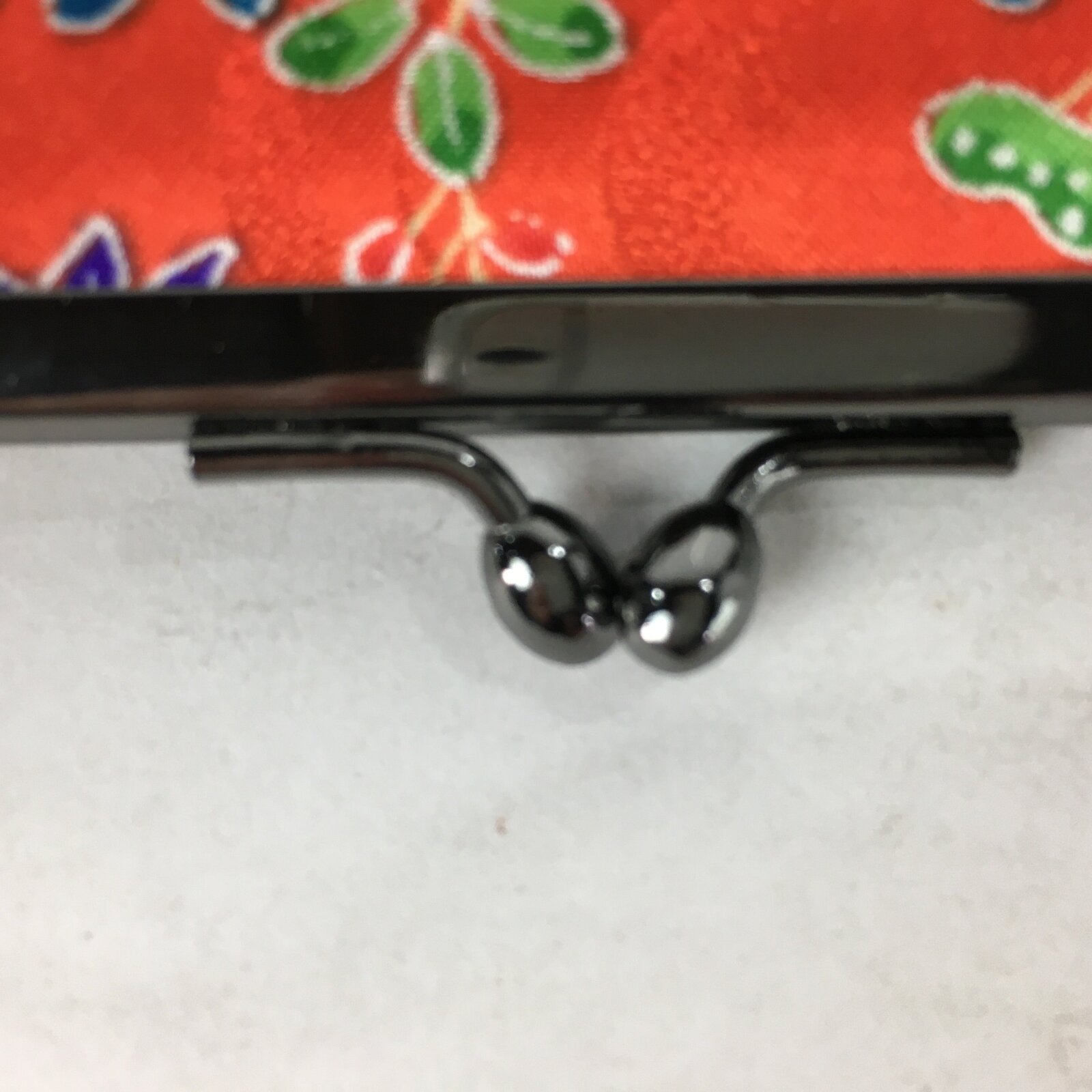 Japanese Traditional Craft Signature Stamp Case Vtg With Clasp Red KB52