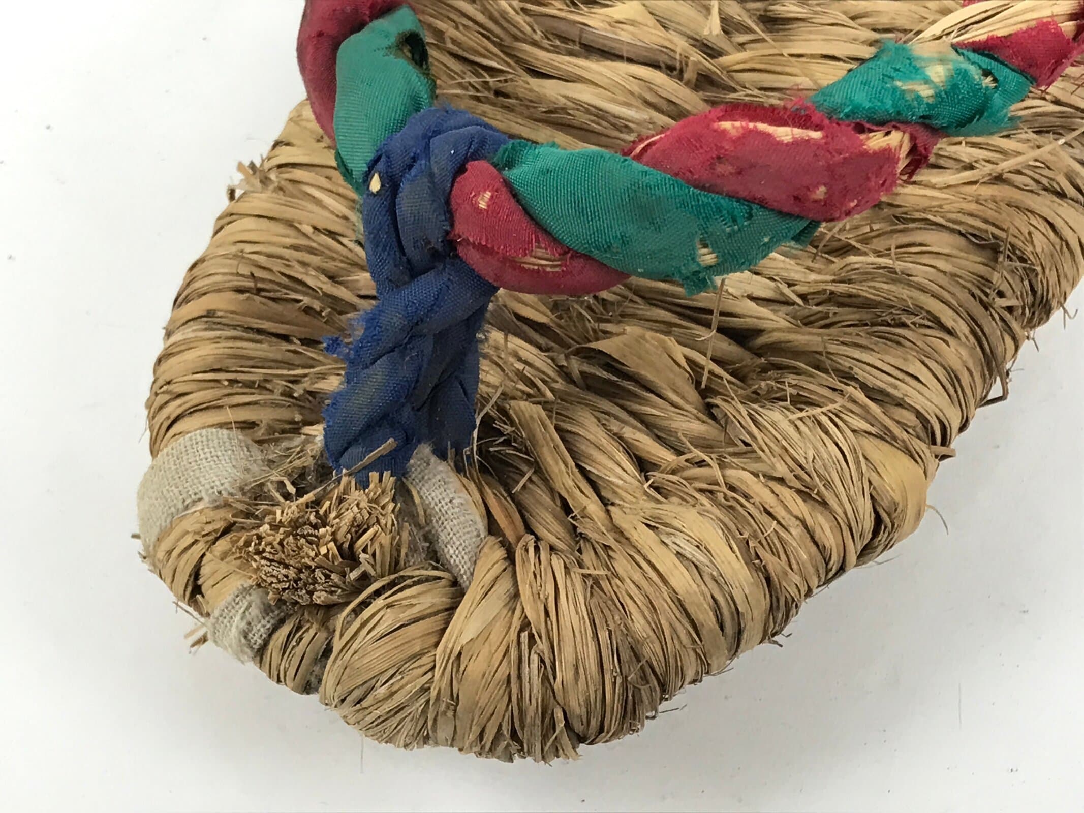 Japanese Traditional Footwear Warazori Rice Straw Sandals Vtg Woven Waraji JK870