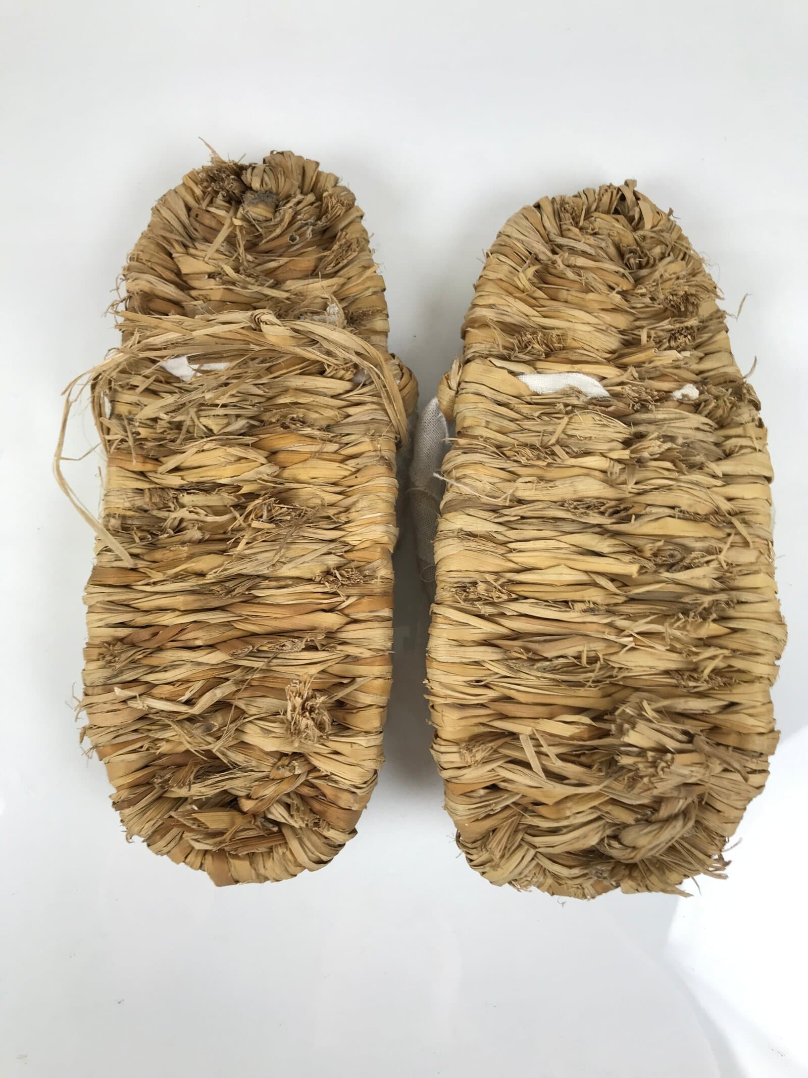 Japanese Traditional Footwear Warazori Rice Straw Sandals Vtg Woven Waraji JK922