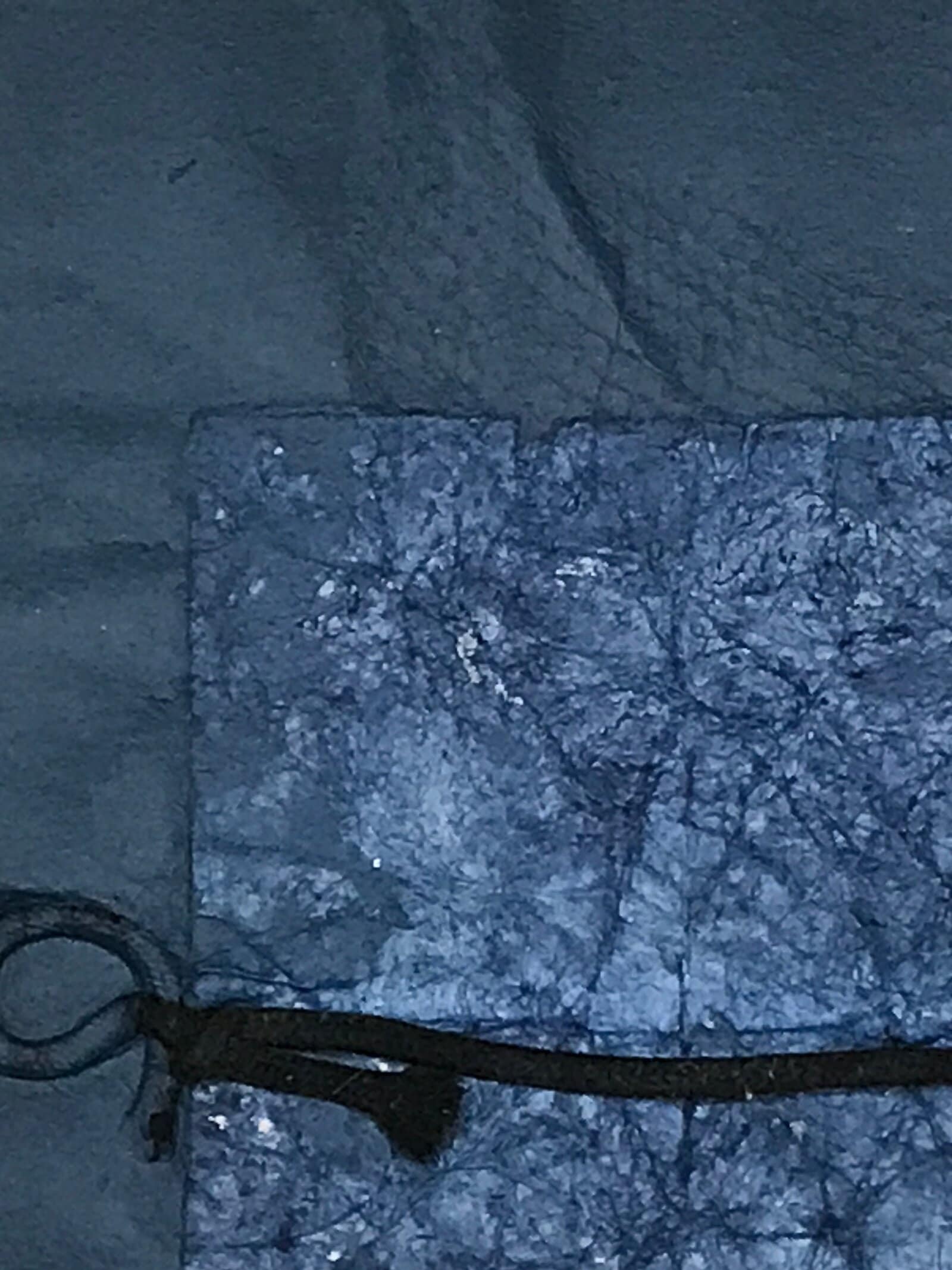 Japanese Traditional Handmade Washi Paper Display Art Vtg Rope Knot Blue FL291