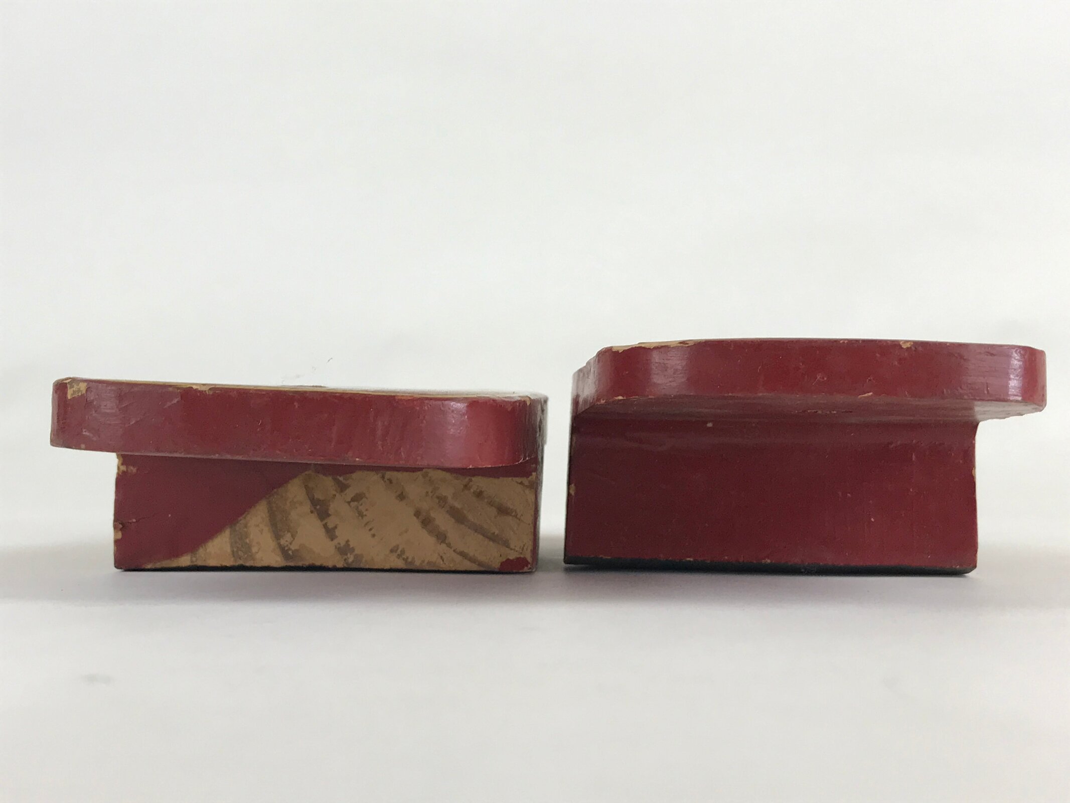 Japanese Traditonal Sandals Geta Wooden Lacquered Clogs Red Pink Flower JK504