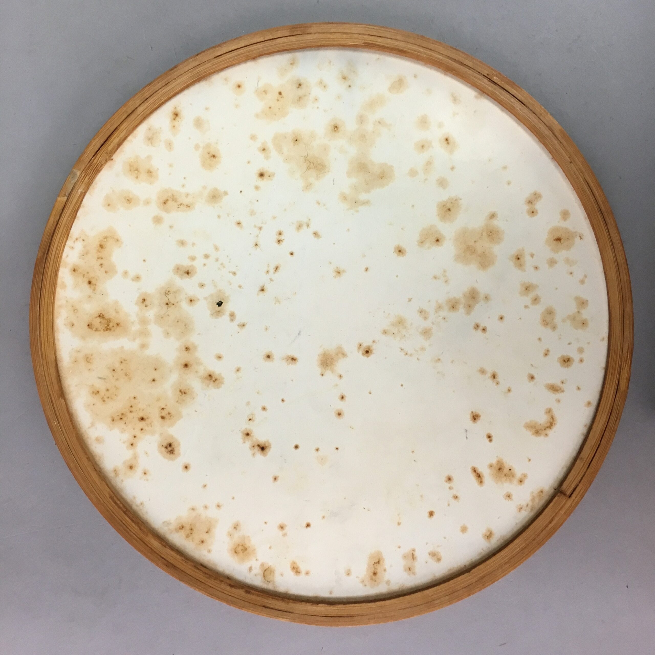 Japanese Tray Coaster Set Vtg Obon Saucer Plate Bamboo Glass Round UR301