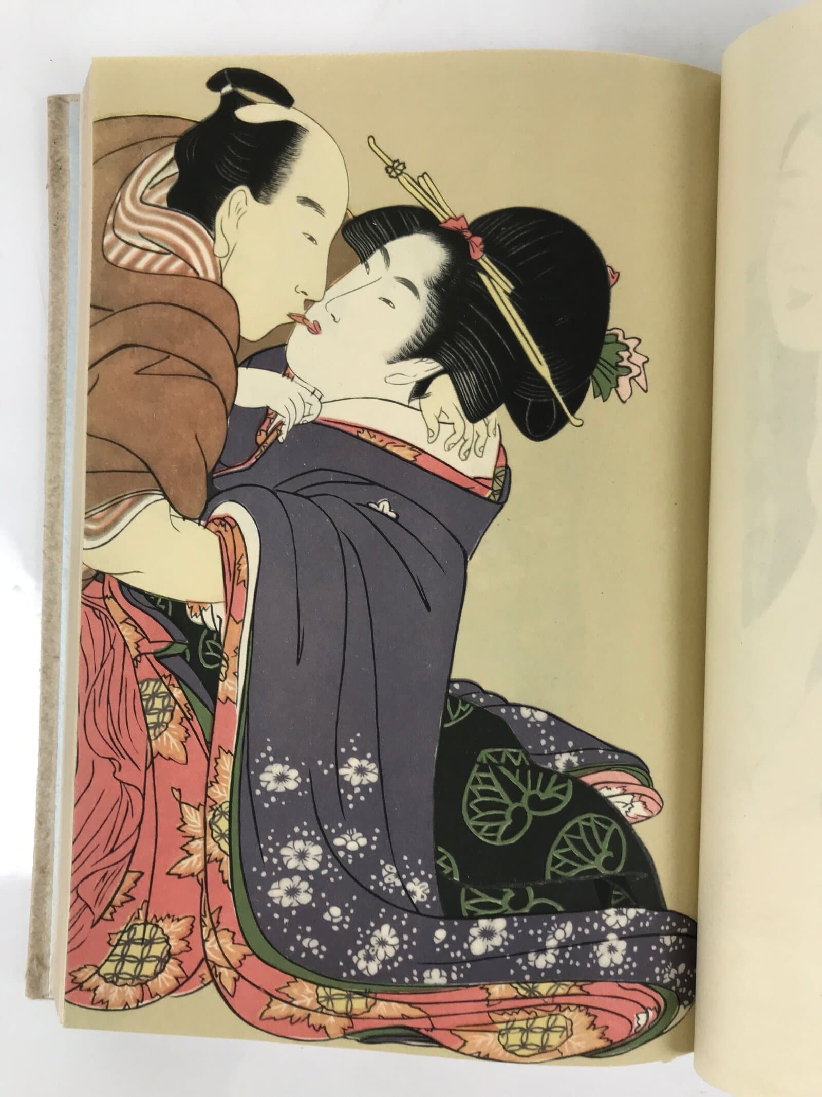 Japanese Ukiyoe Book Utamaro Bijinga Vtg Woodblock Print Shunga Erotic Art FL406