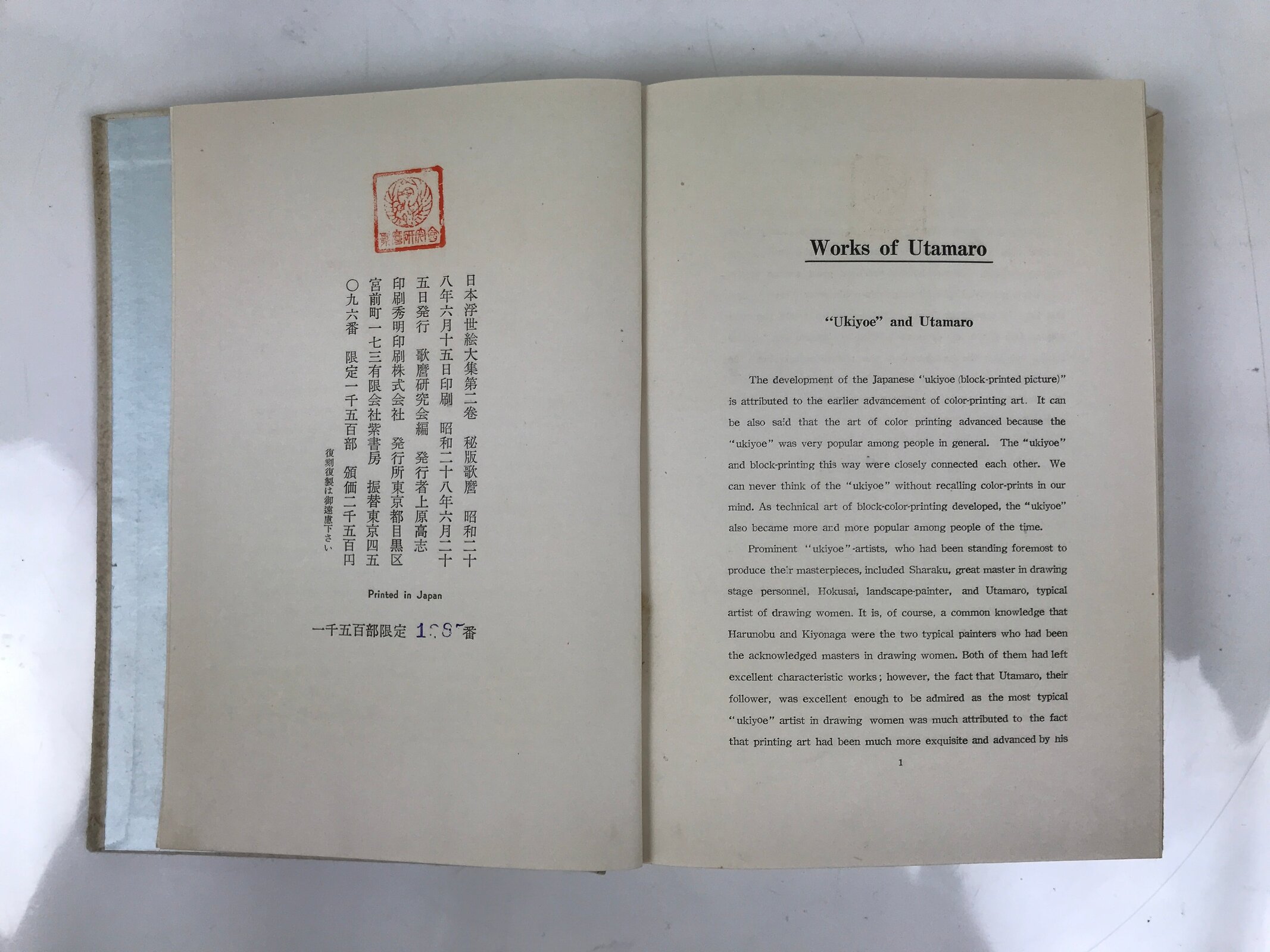 Japanese Ukiyoe Book Utamaro Bijinga Vtg Woodblock Print Shunga Erotic Art FL406