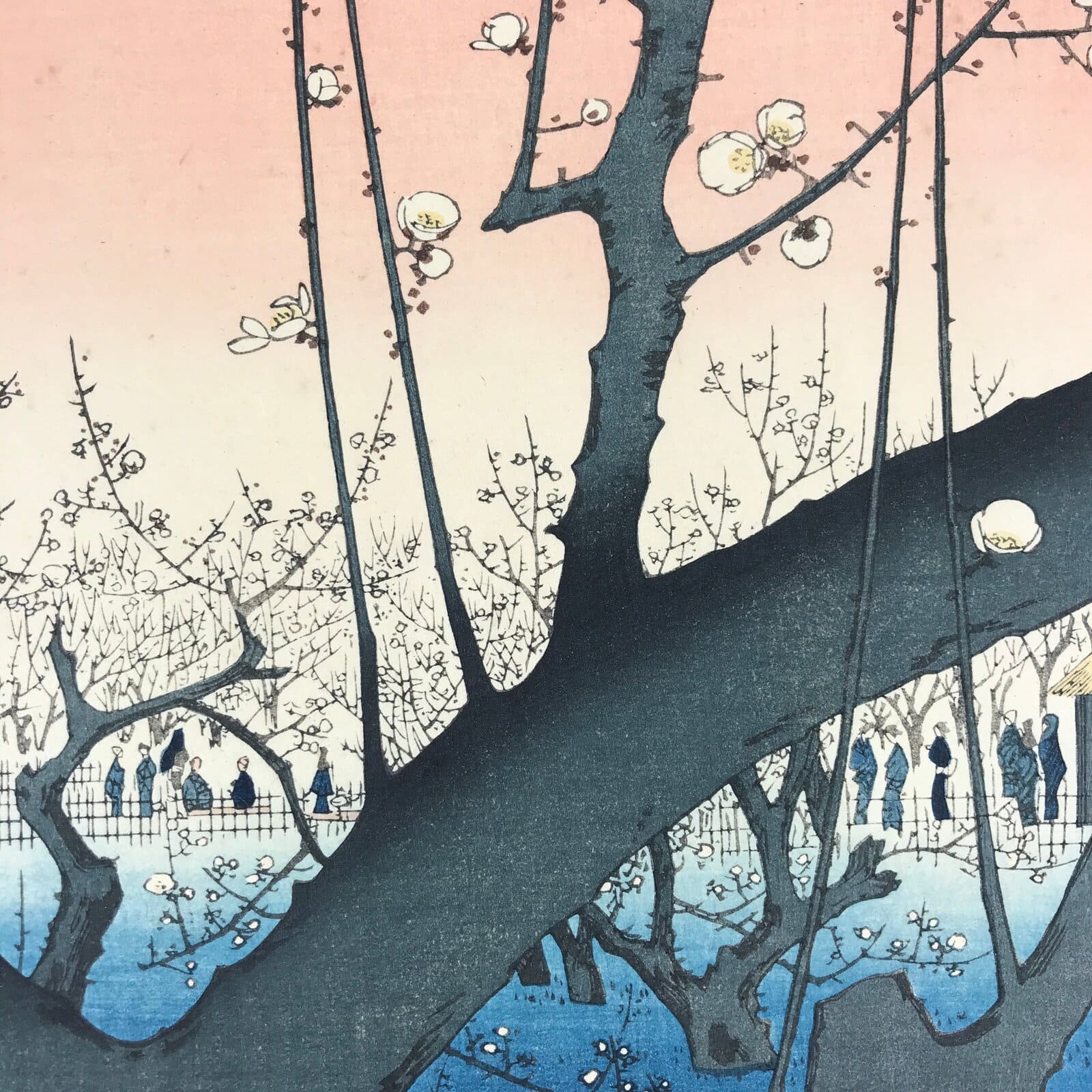 Japanese Ukiyoe Hiroshige Utagawa Kamedo Umeyashiki Meisho Edo Hyakkei FL216