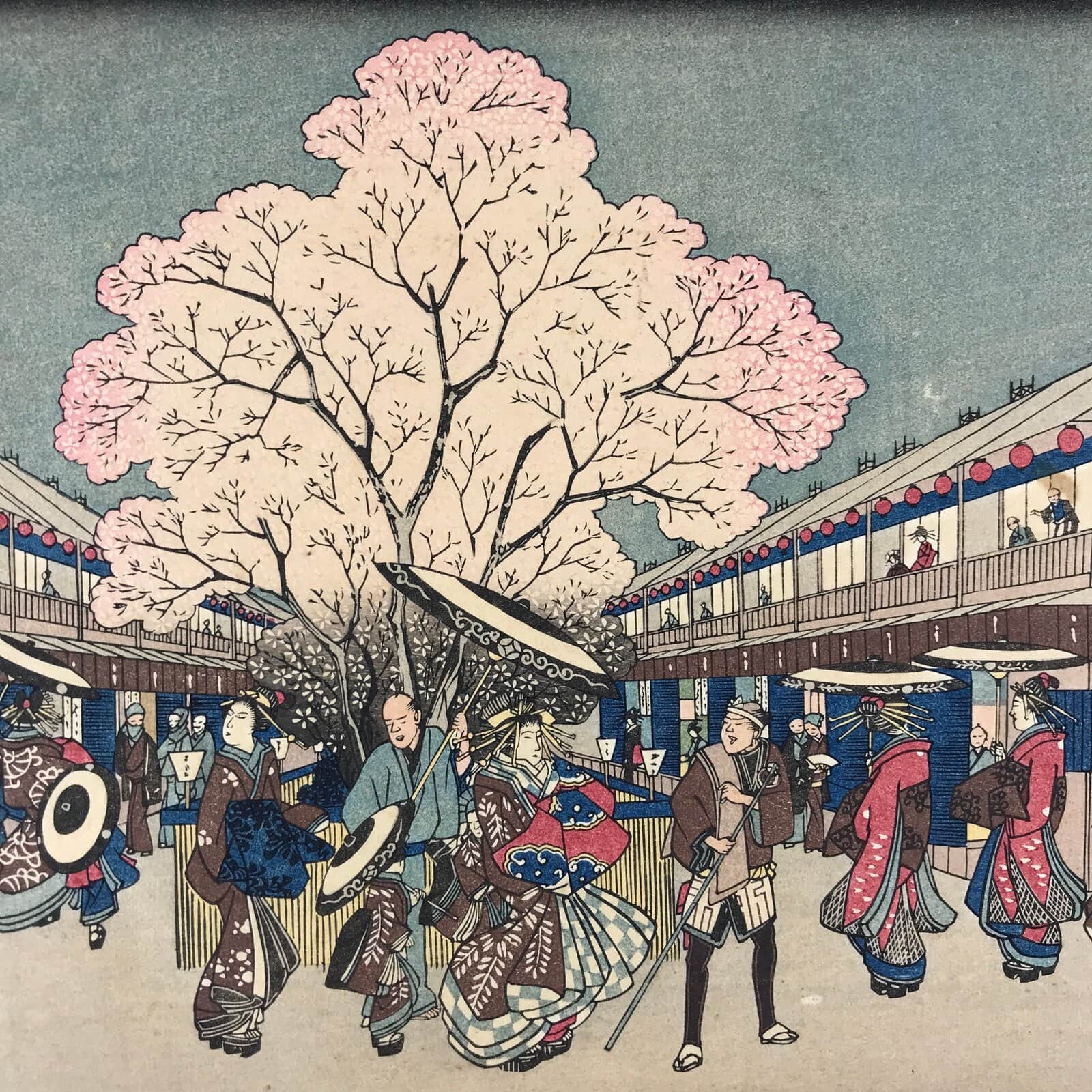 Japanese Ukiyoe Hiroshige Utagawa Vtg One Hundred Famous Views of Edo FL218