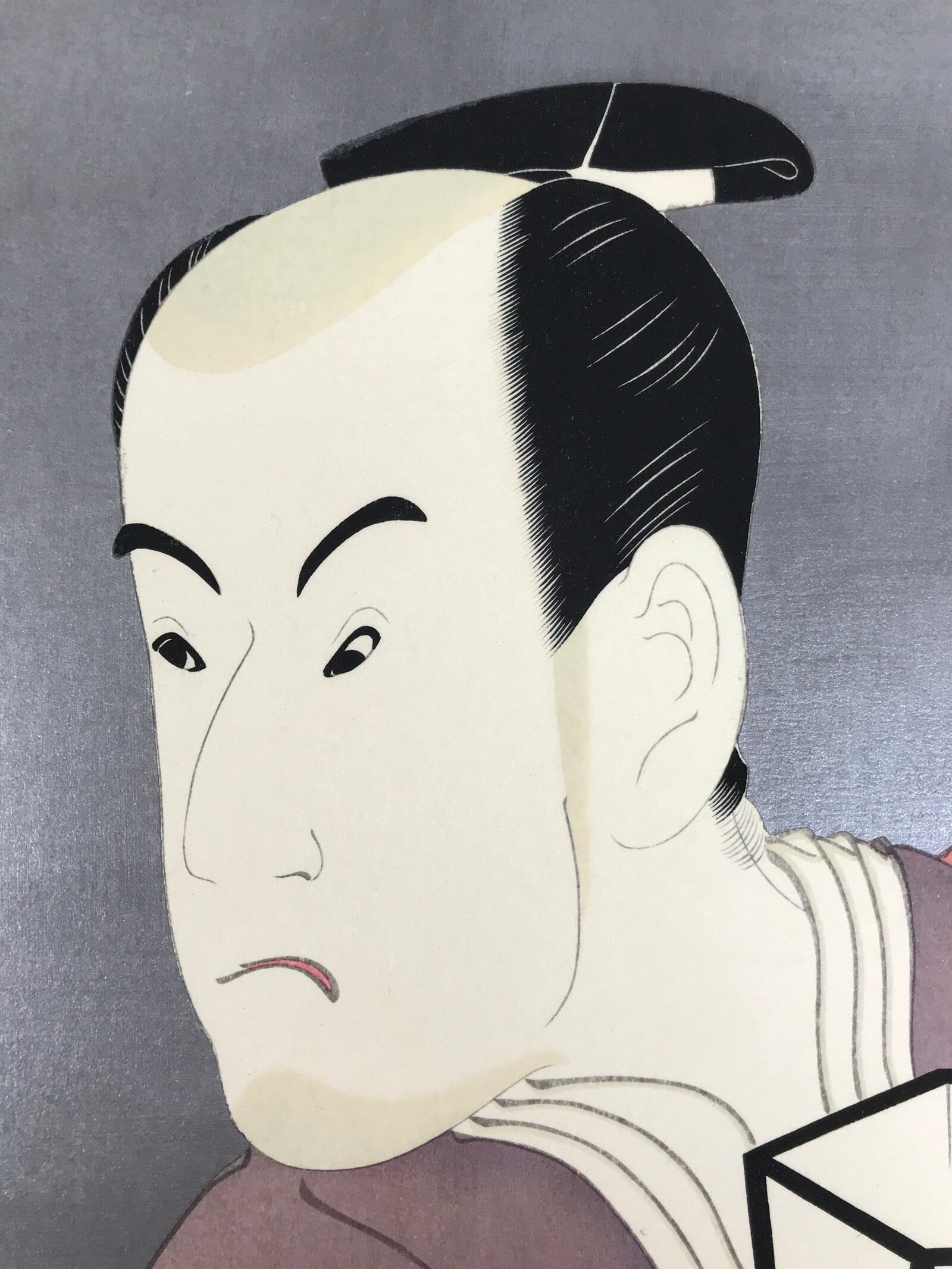 Japanese Ukiyoe Toshusai Sharaku Kabuki Actor Portrait Woodblock Print FL438