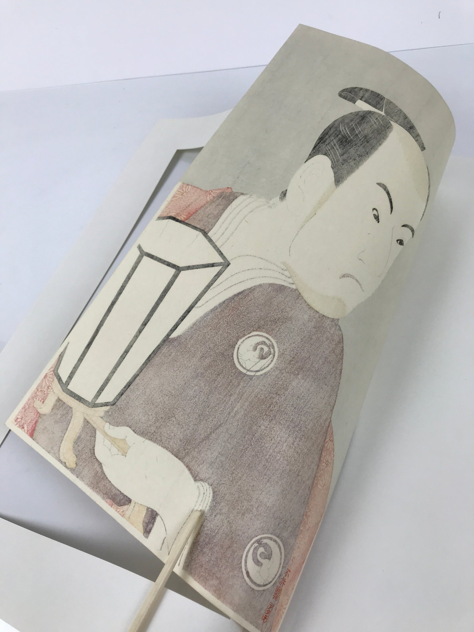 Japanese Ukiyoe Toshusai Sharaku Kabuki Actor Portrait Woodblock Print FL438