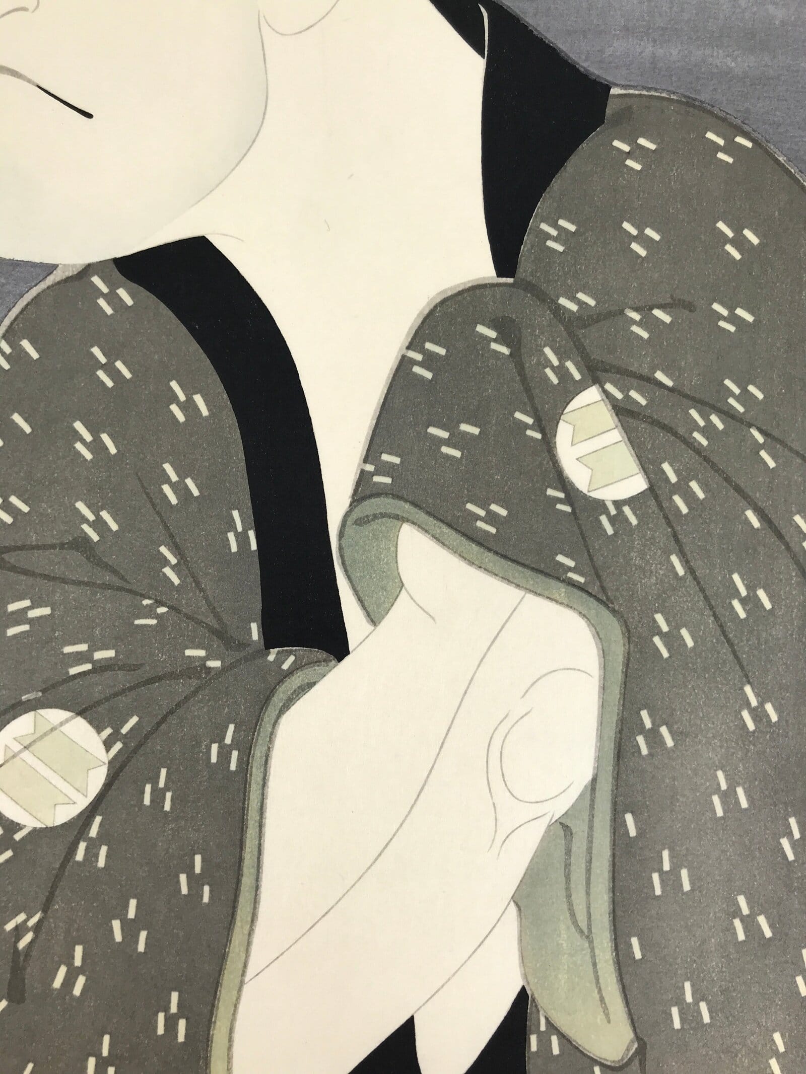 Japanese Ukiyoe Toshusai Sharaku Kabuki Actor Portrait Woodblock Print FL448