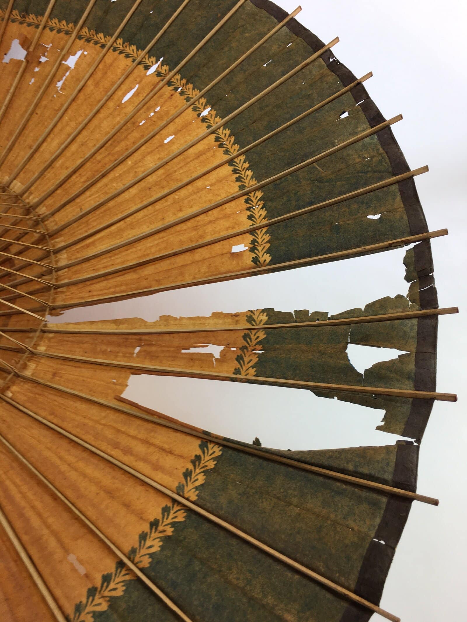 Japanese Umbrella Parasol Wagasa Bangasa Geisha Bamboo Paper Orange JK378