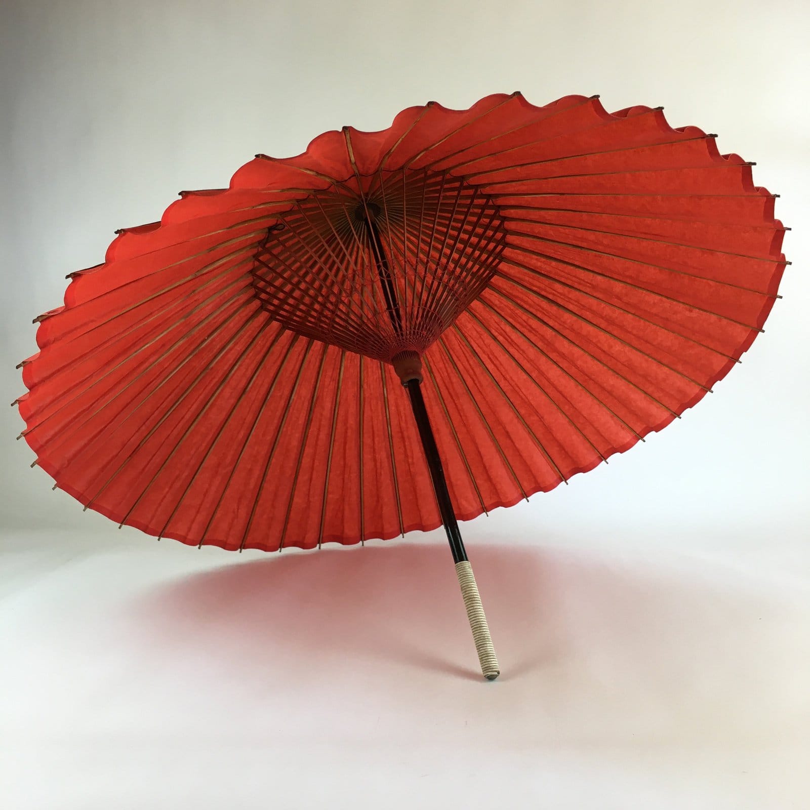 Japanese Umbrella Parasol Wagasa Bangasa Geisha Bamboo Paper Red JK375