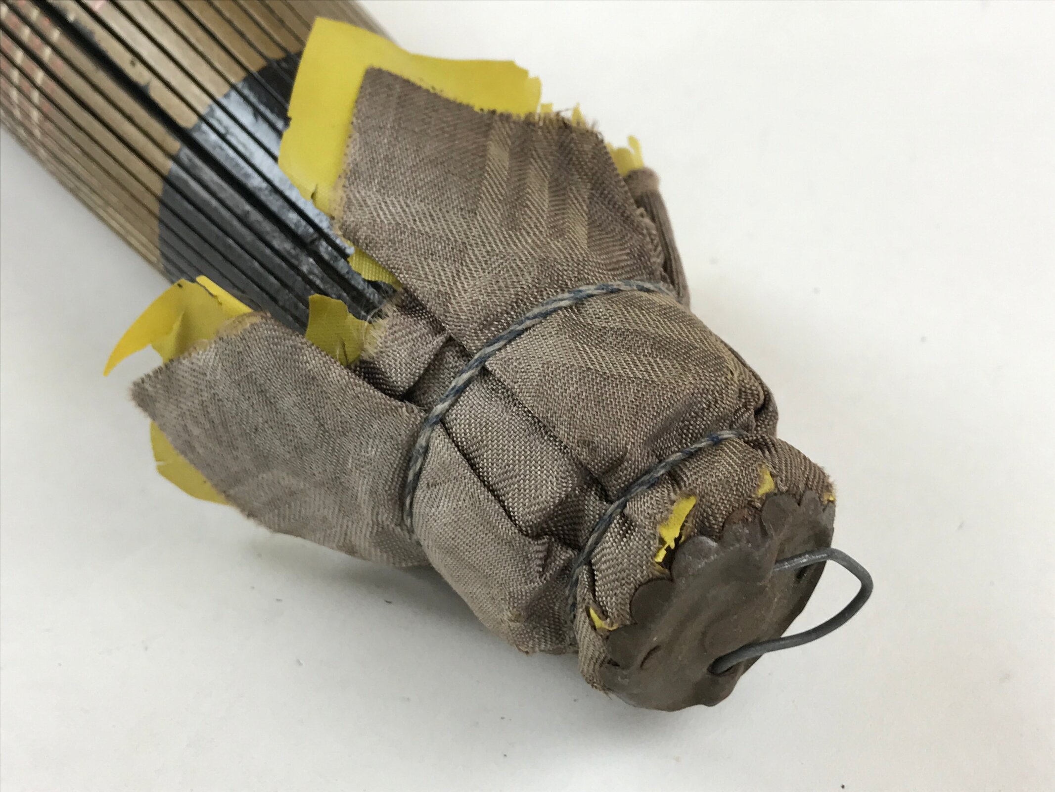 Japanese Umbrella Parasol Wagasa Vtg Paper Bangasa Geisha Black Brown JK629