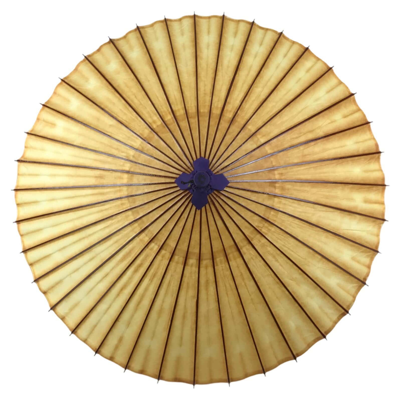 Japanese Umbrella Parasol Wagasa Vtg Paper Bangasa Geisha Simple Brown JK856