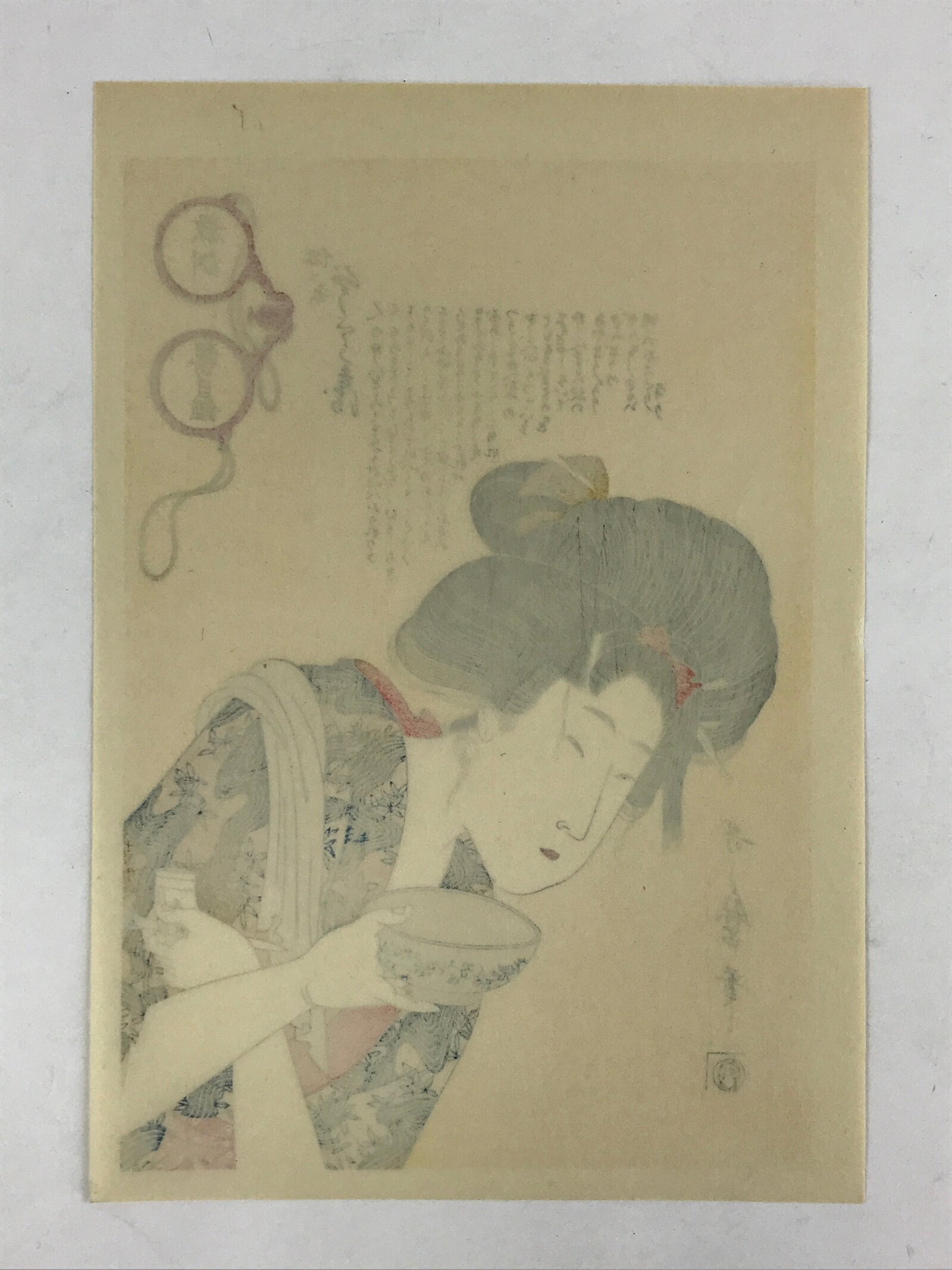Japanese Utamaro Selection Ukiyoe Woodblock Printing Hanga Crafty Woman FL207