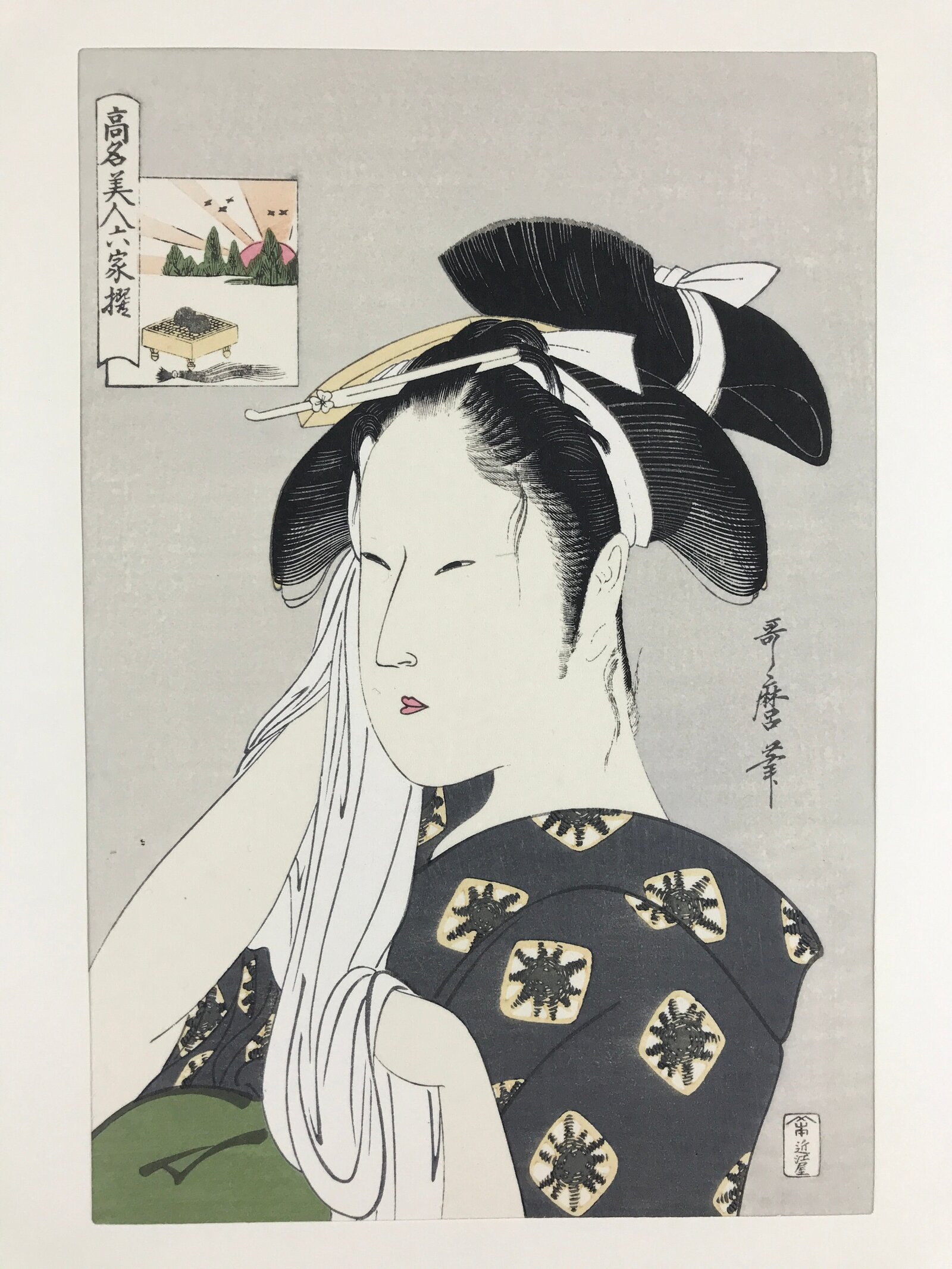 Japanese Utamaro Selection Ukiyoe Woodblock Printing Hanga Lady After Bath FL201