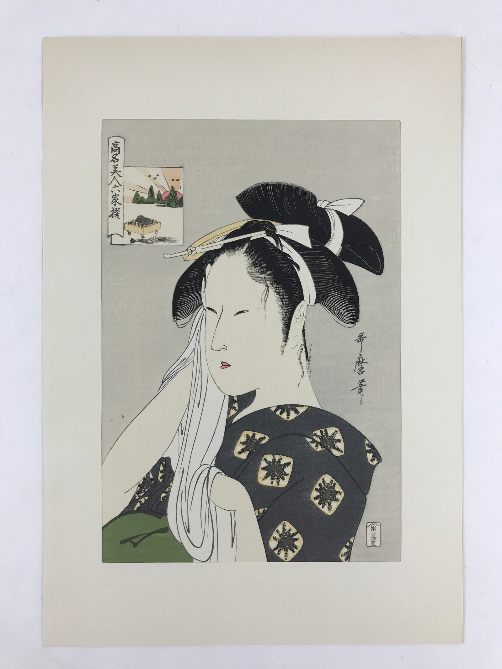 Japanese Utamaro Selection Ukiyoe Woodblock Printing Hanga Lady After Bath FL201