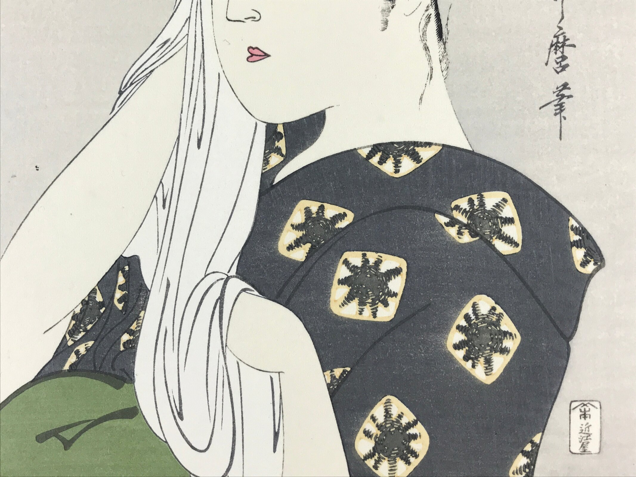Japanese Utamaro Selection Ukiyoe Woodblock Printing Hanga Lady After Bath FL201