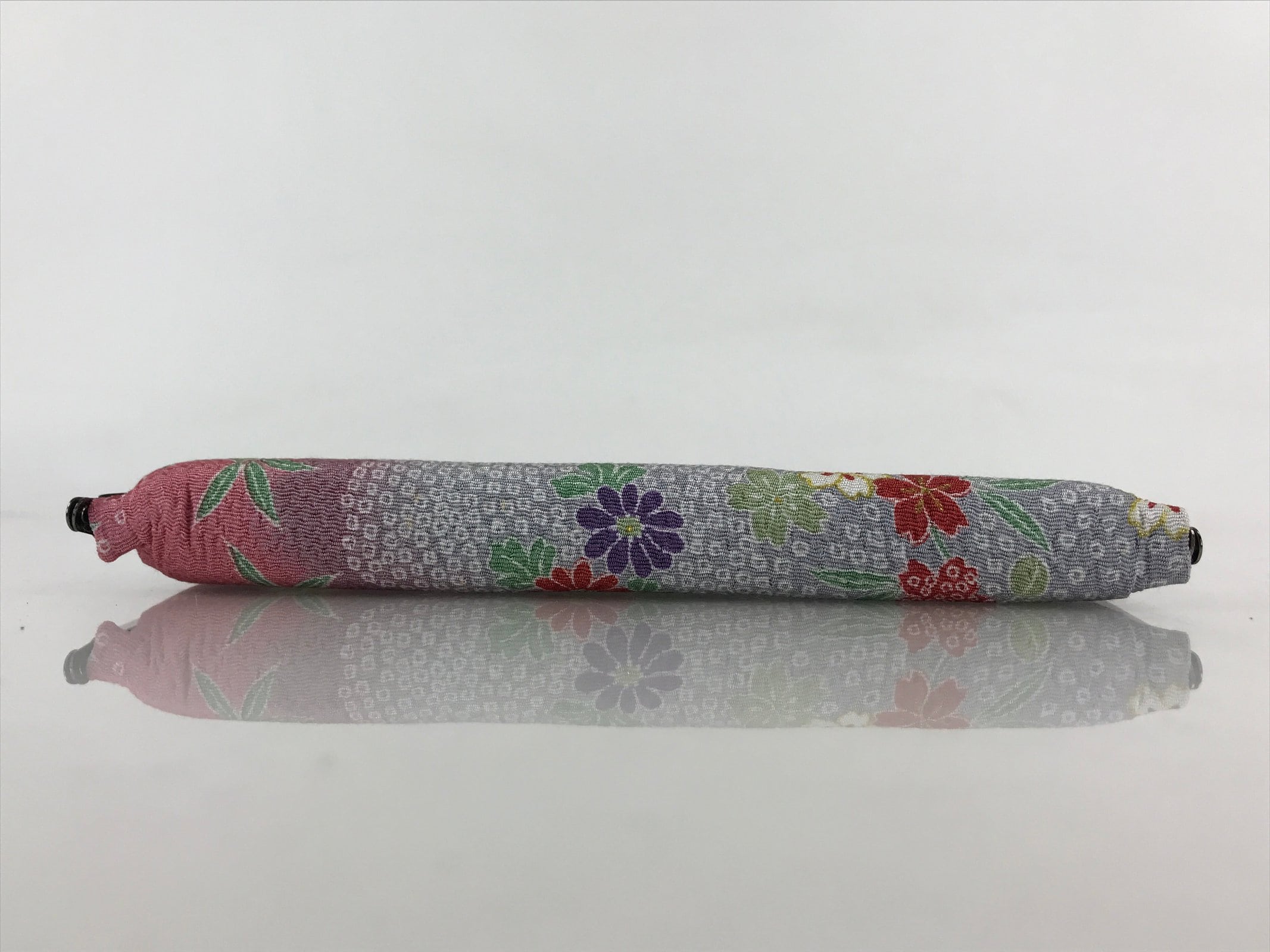 Japanese Vanity Case Comb Hairbrush And Mirror Set Vtg Bag with Clasp KB59