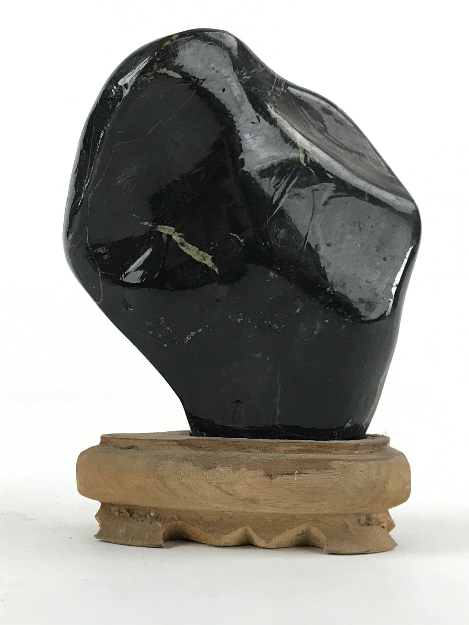 Japanese Viewing Stone Zen Buddhist Vtg Ornament Natural Chrysanthemum BD901