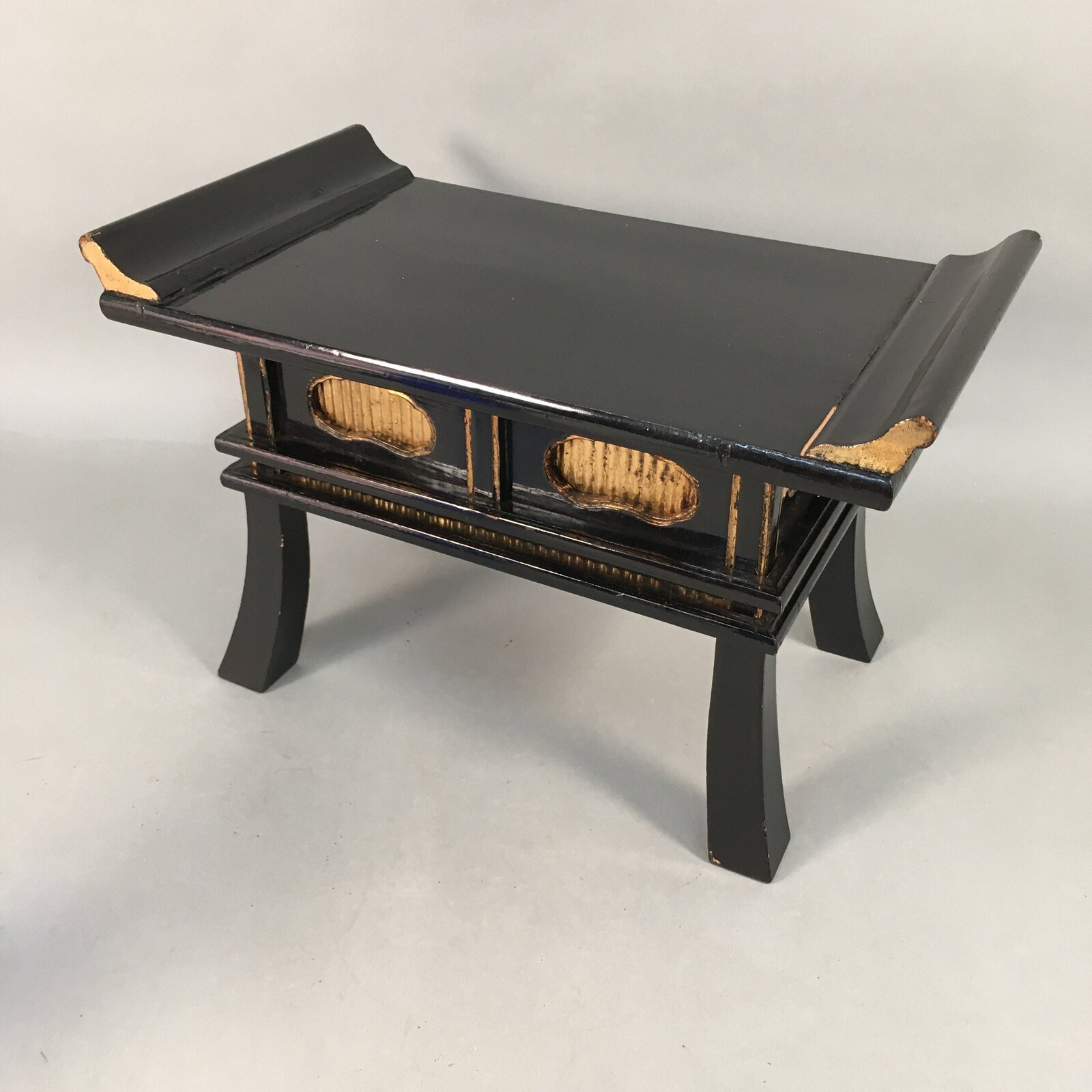 Japanese Vng Buddhist Altar Fitting Offering Table Black Kyozukue BU383
