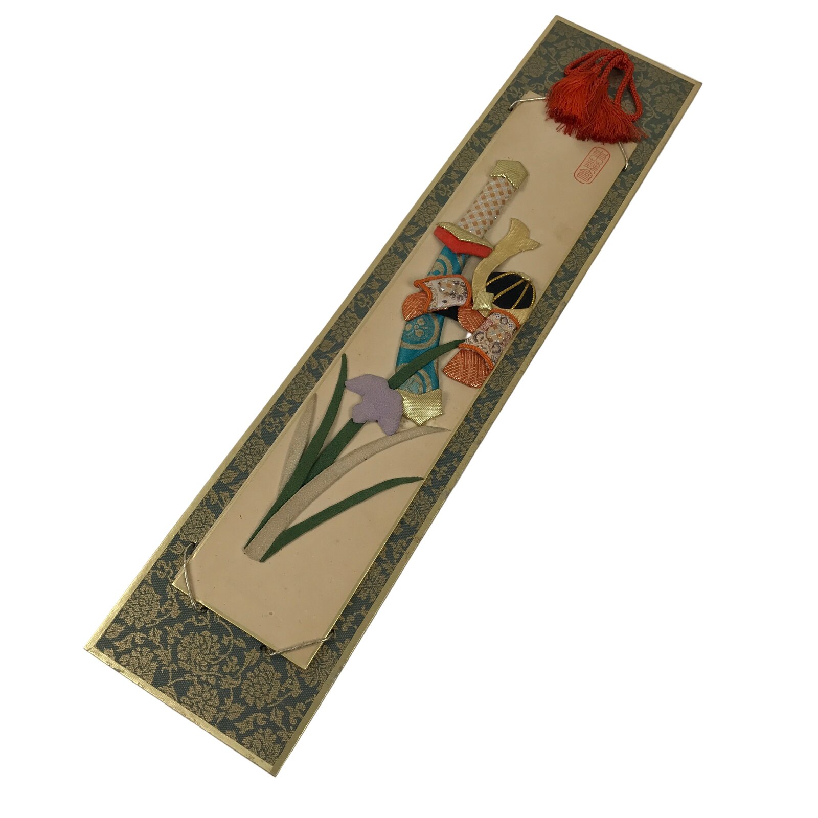 Japanese Wall Hanging Frame Tanzaku-Kake Shikishi Art Display Oshie Armor FL495